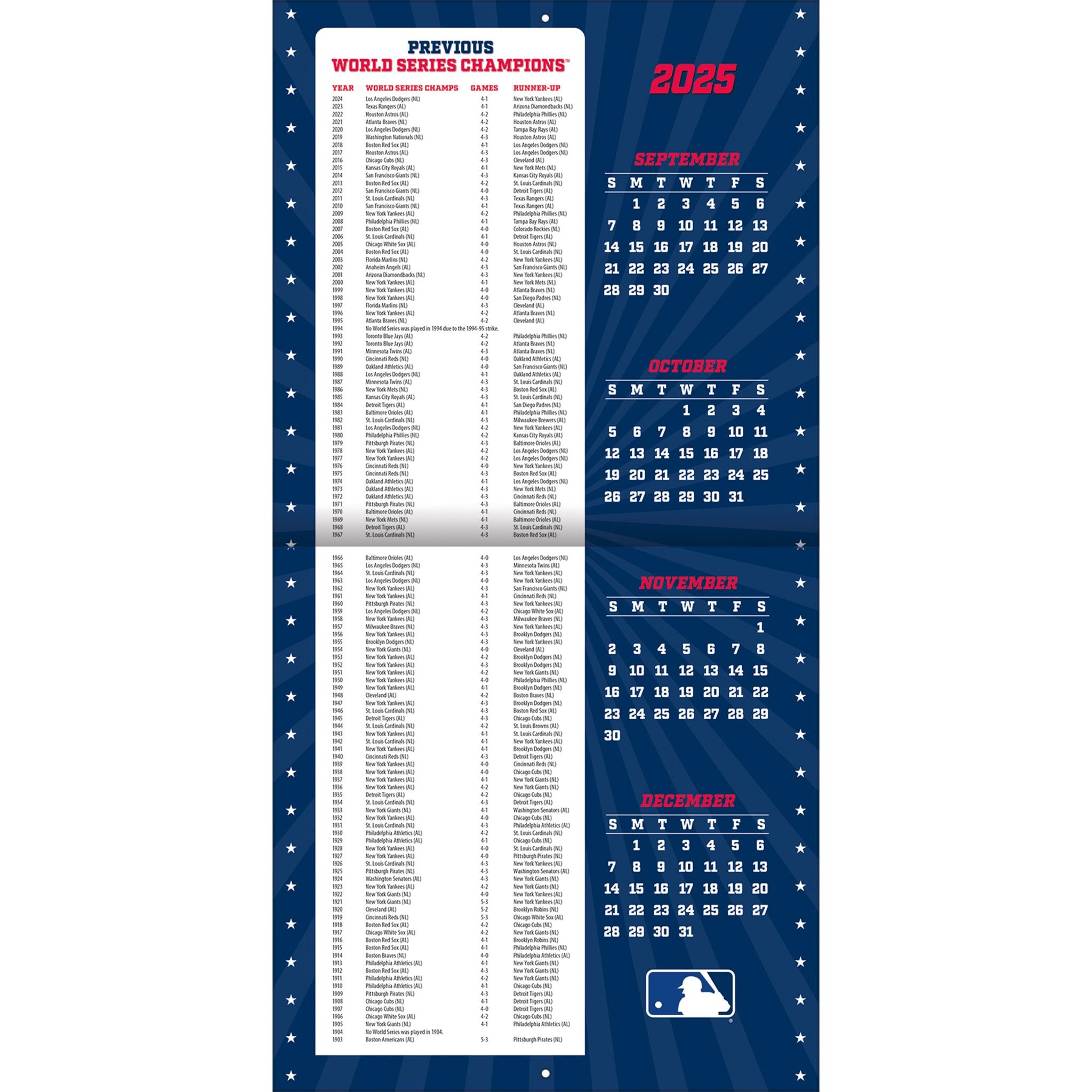 Calendrier mural 2026 des Blue Jays de Toronto (MLB)