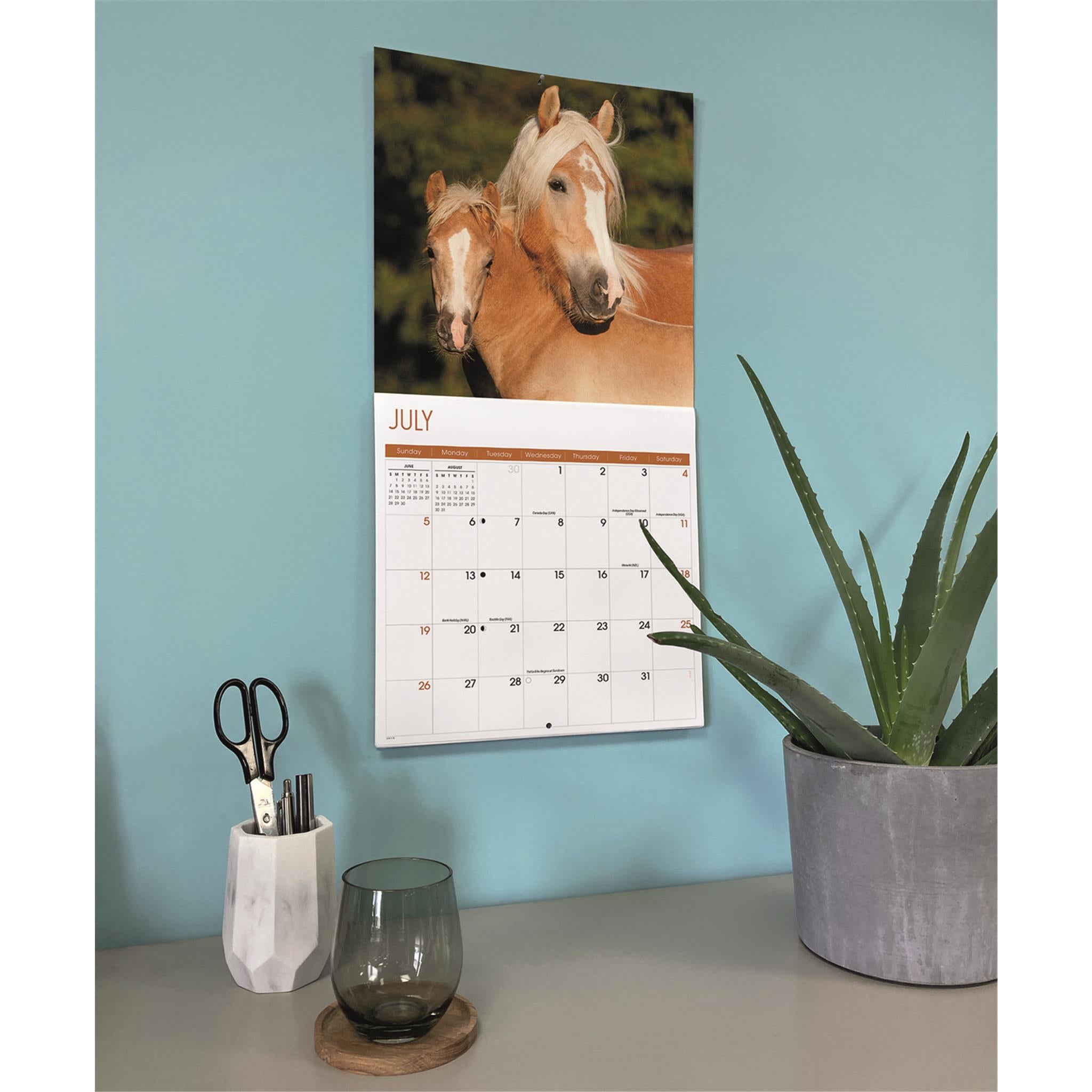 Calendrier mural Chevaux 2026