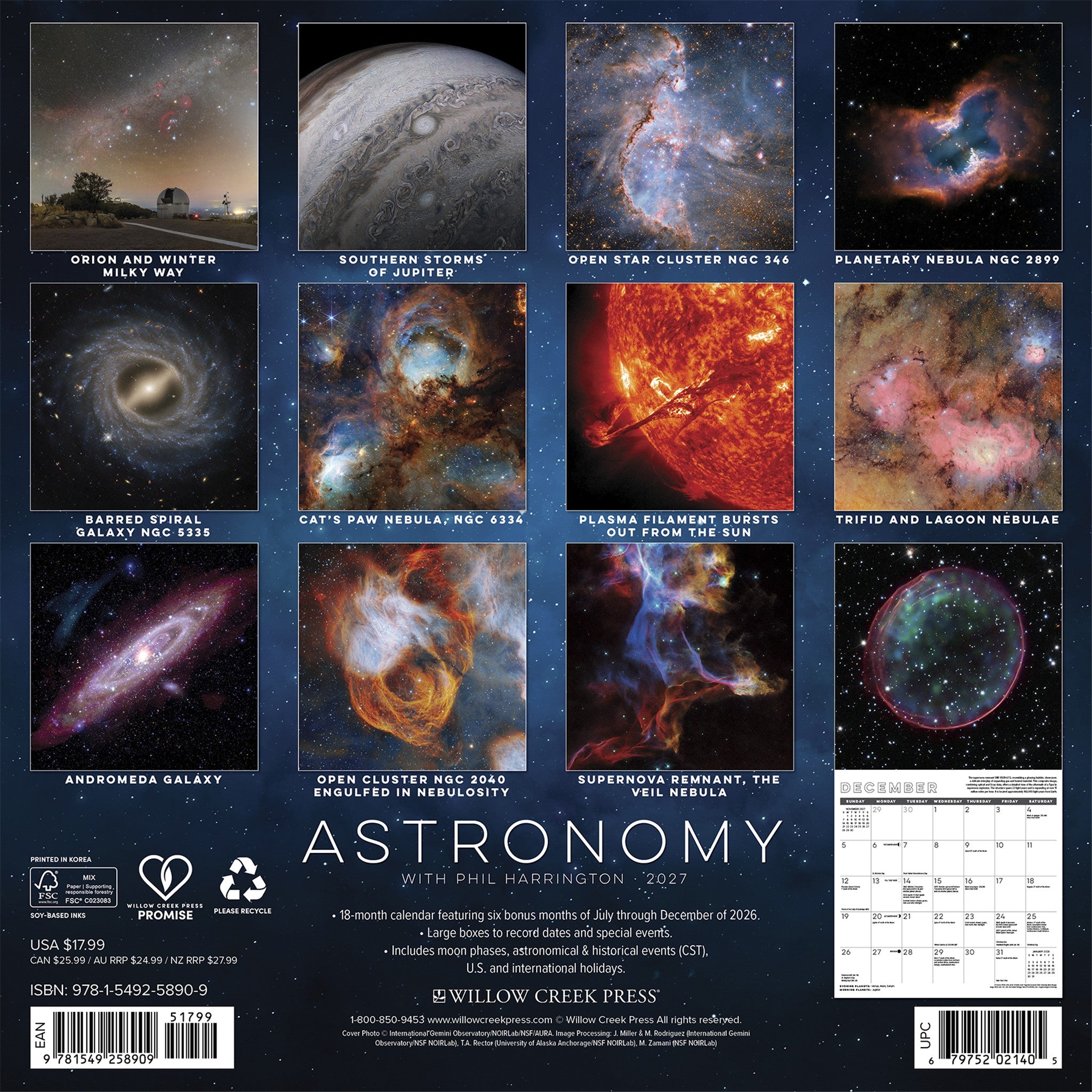 Astronomy 2027 Wall Calendar