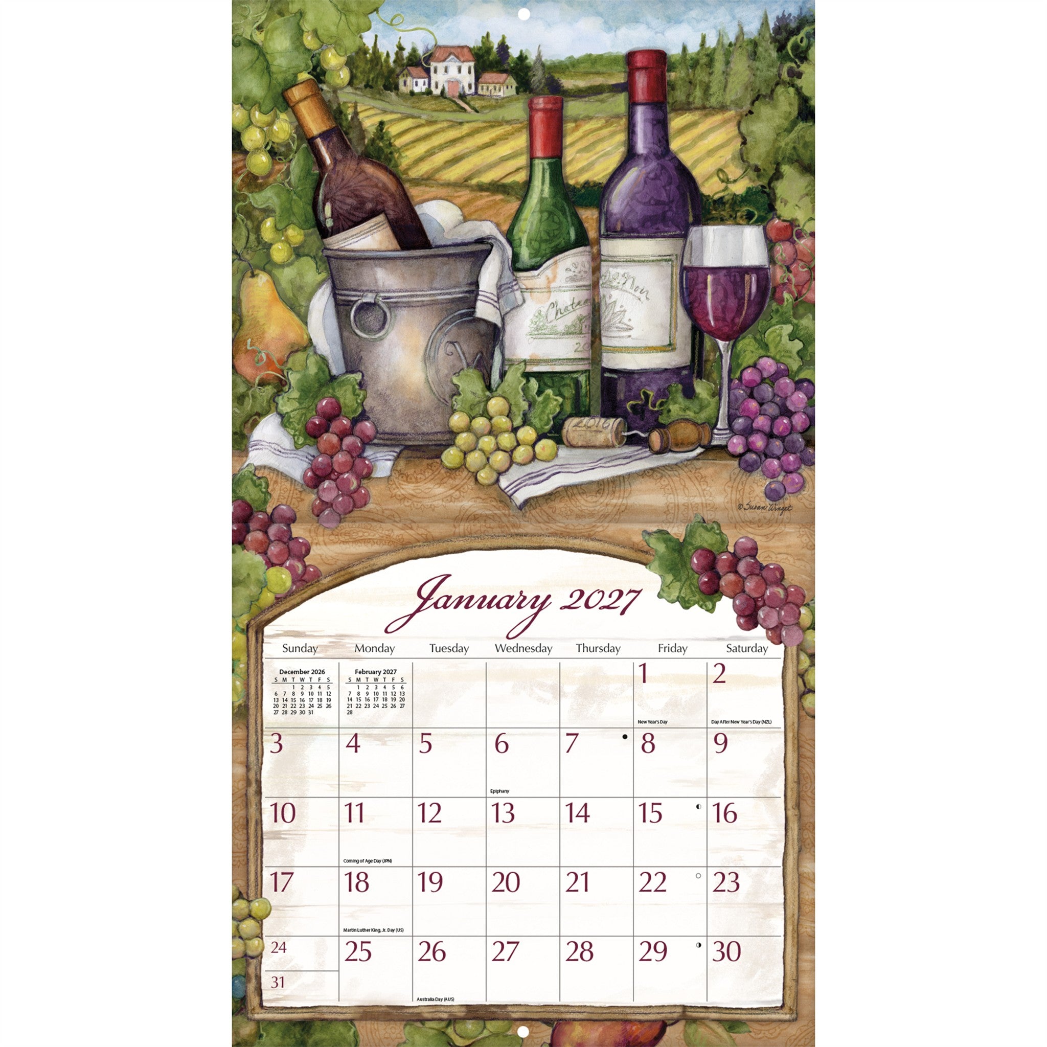 Wine Country Special Edition with Print 2027 Wall Calendar