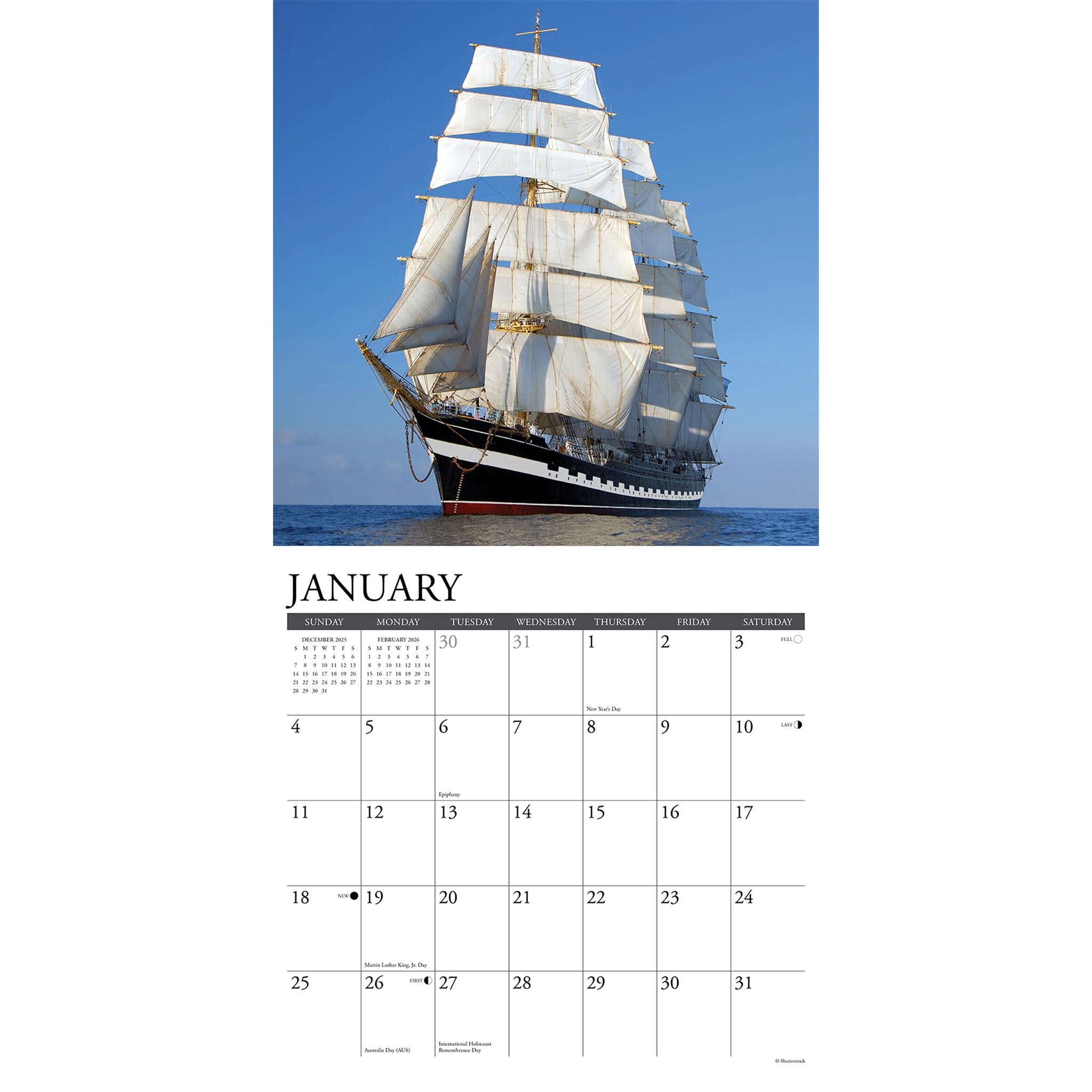Tall Ships 2026 Wall Calendar