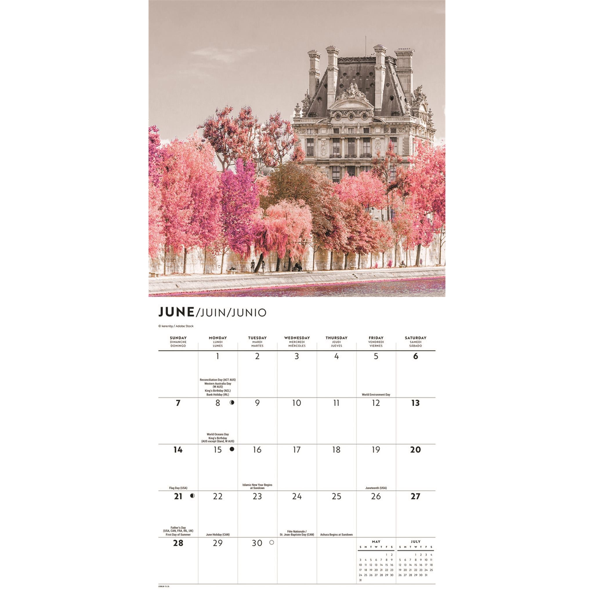 Paris Lux 2026 Mini Calendar