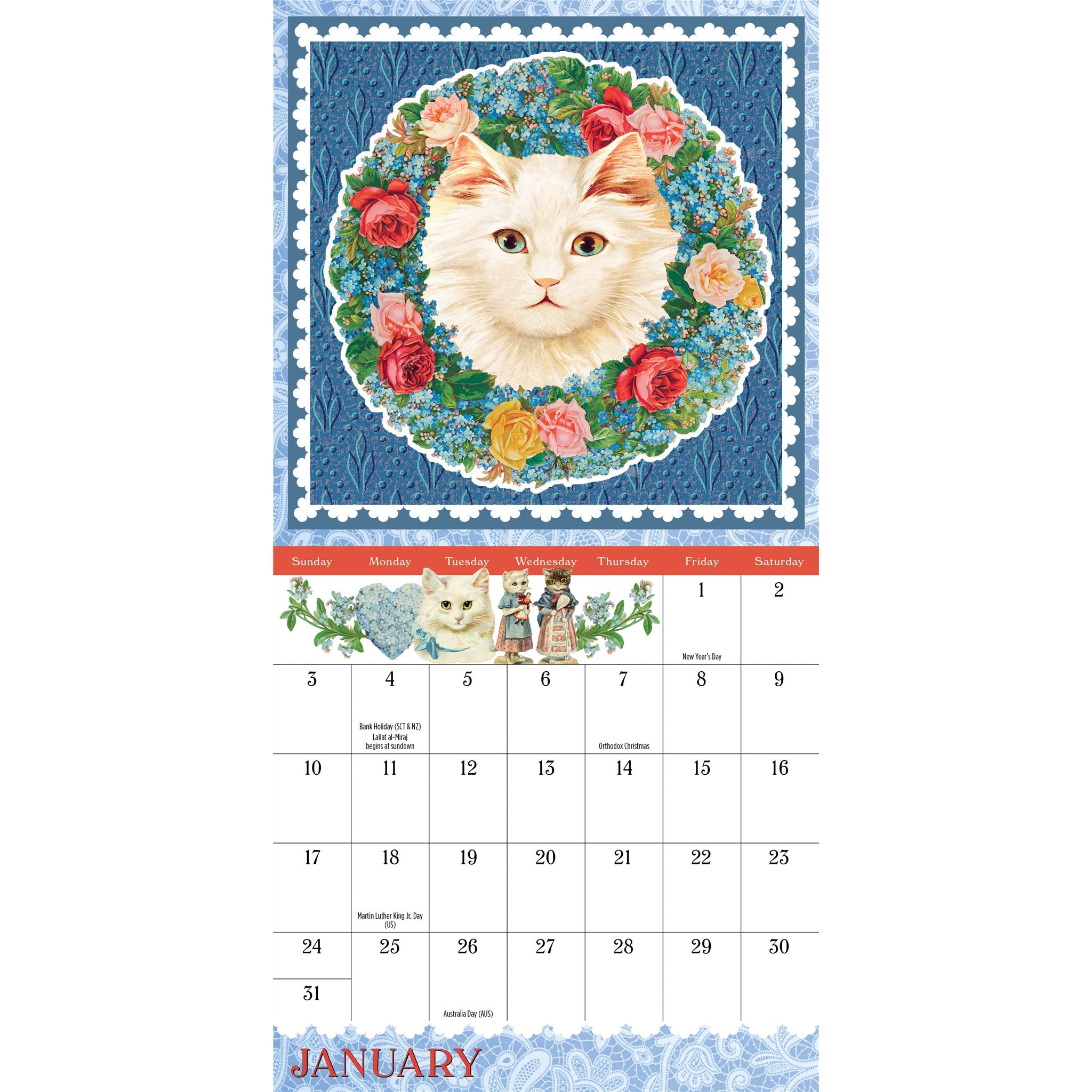 Cynthia Hart's Victoriana Cats 2027 Mini Calendar - Online Only