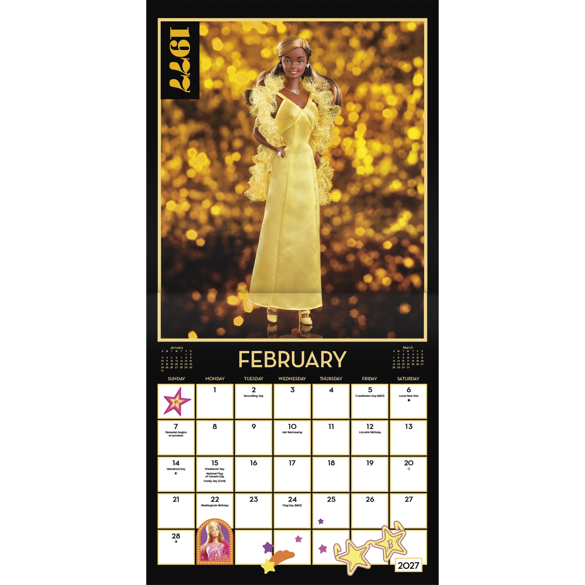 Barbie Vintage Dolls 2027 Wall Calendar
