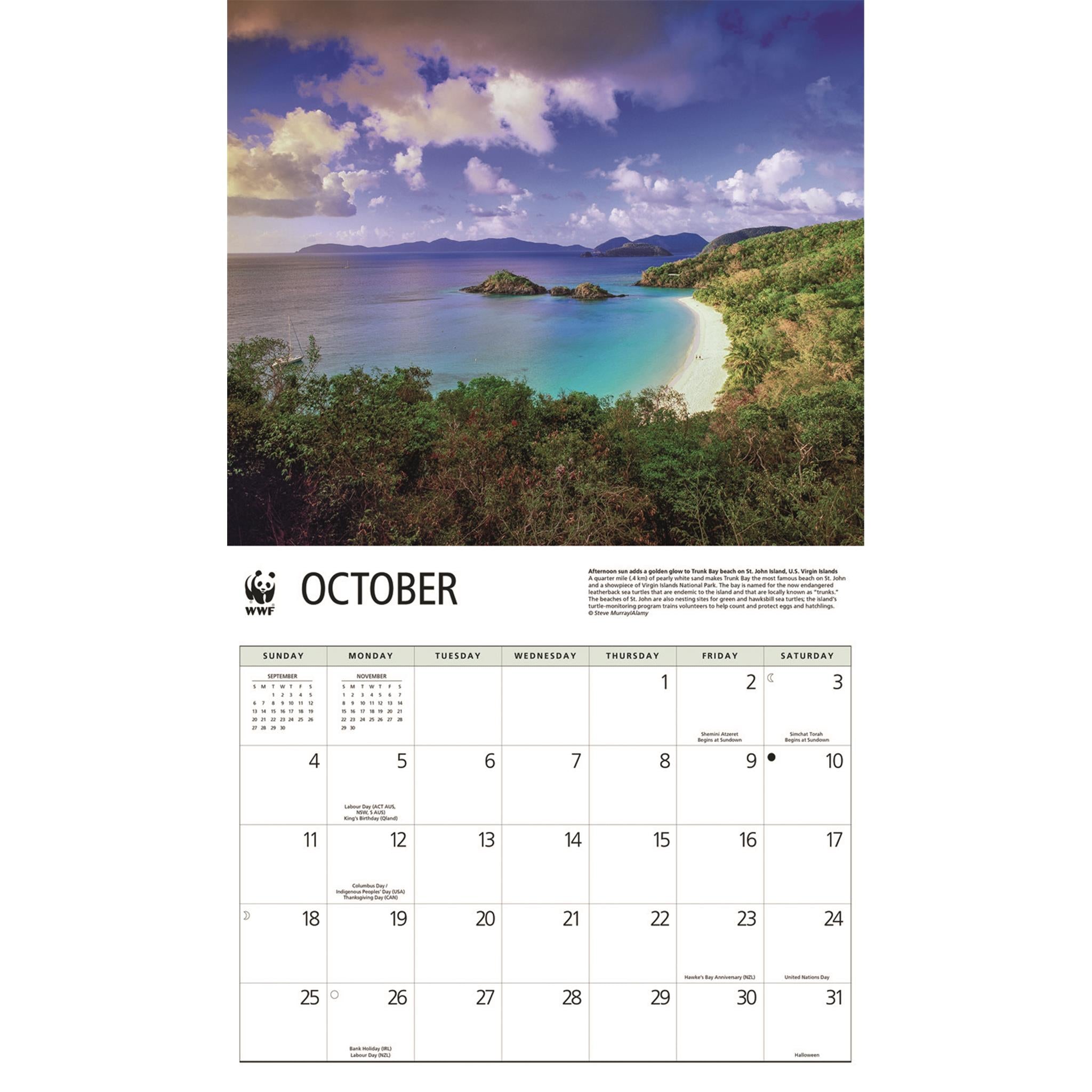 World Wildlife Fund Islands 2026 Wall Calendar