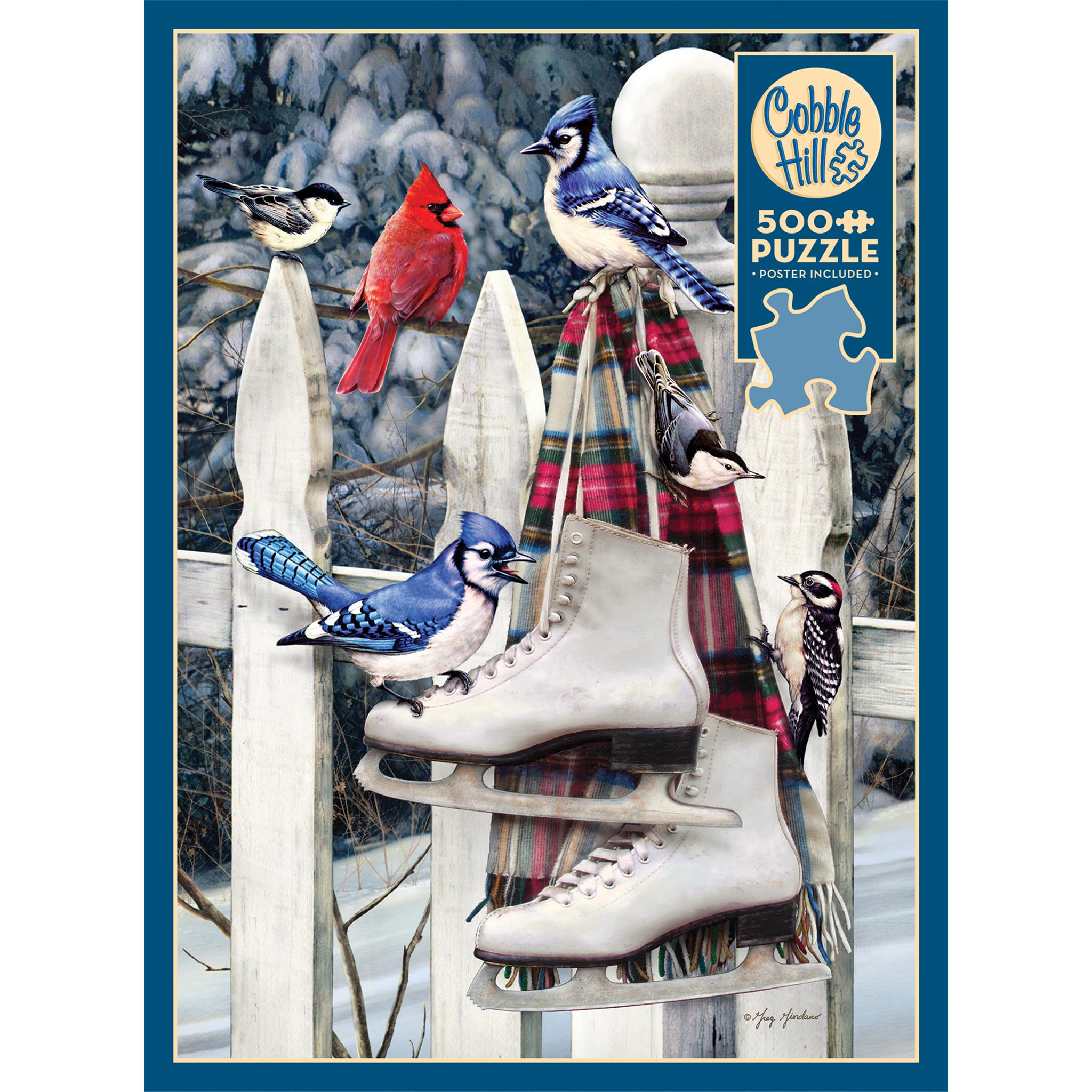 Puzzle de 500 pièces Oiseaux à patins à roulettes Cobble Hill