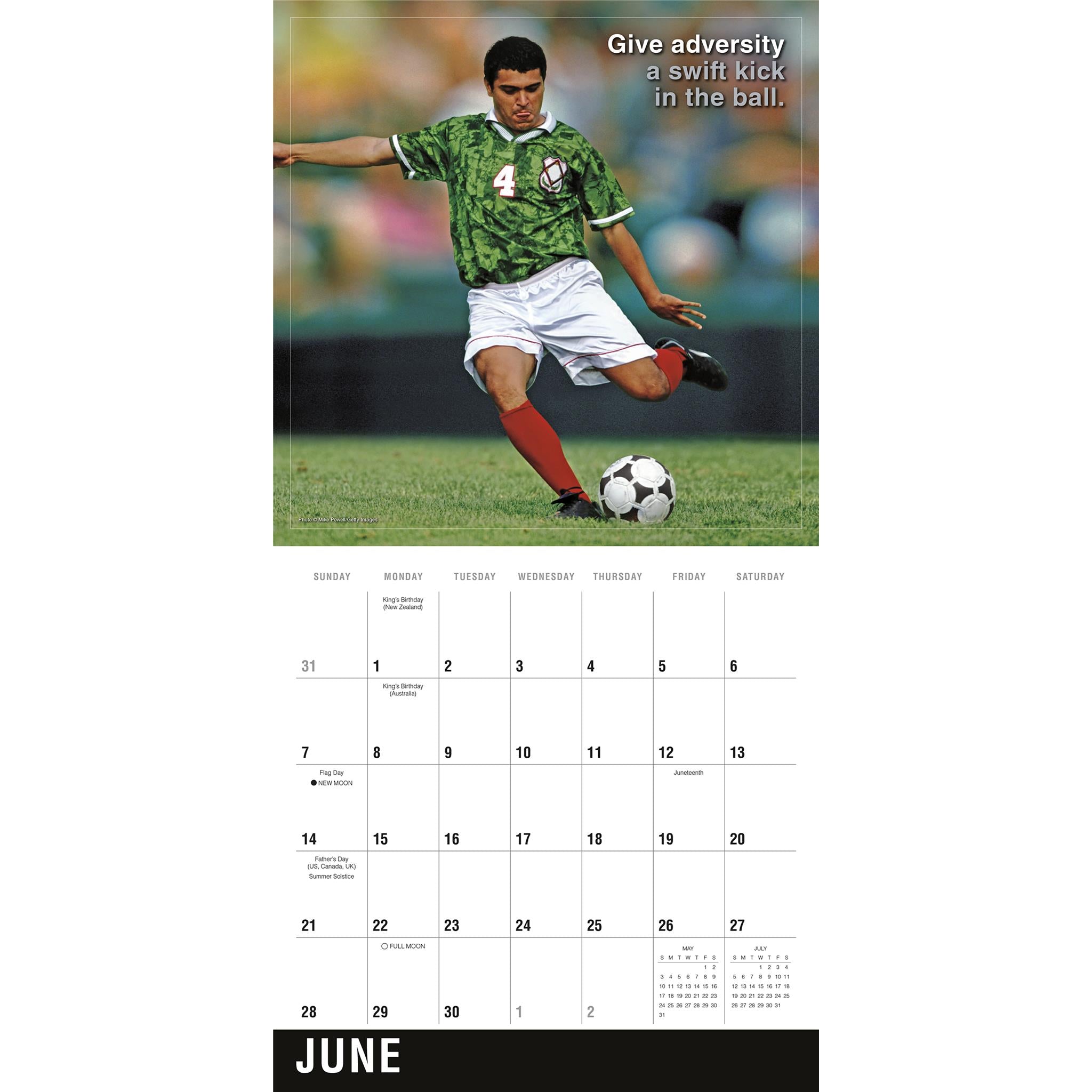 Calendrier mural de football 2026