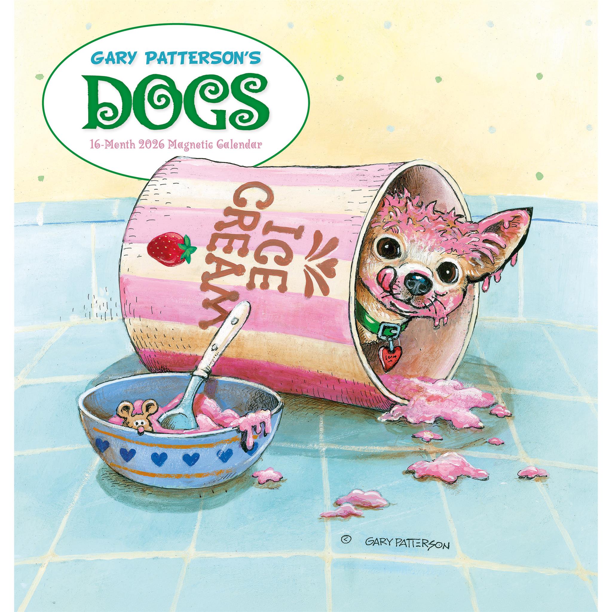 Calendrier magnétique miniature Gary Patterson Dogs 2026
