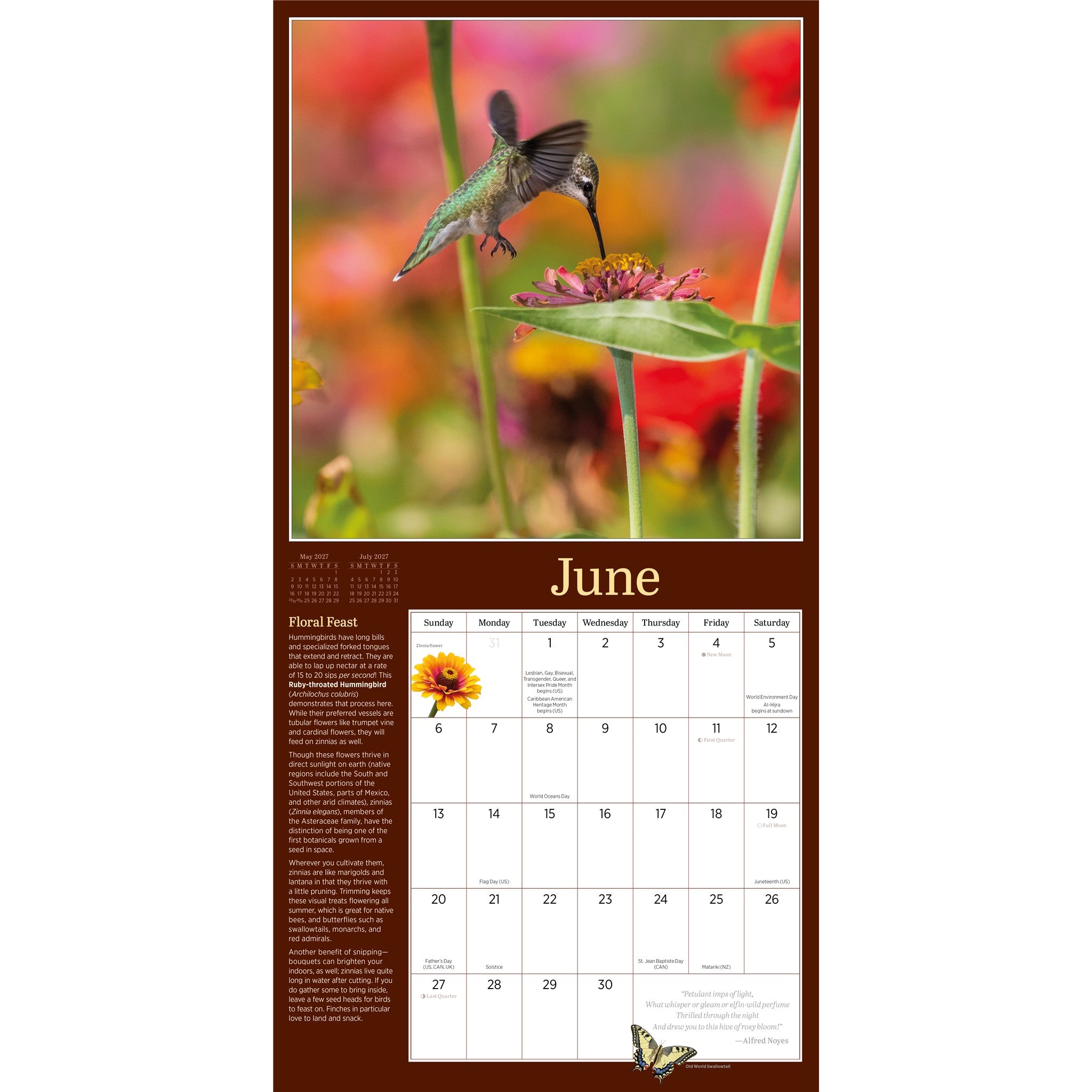 Audubon Birds in the Garden 2027 Wall Calendar