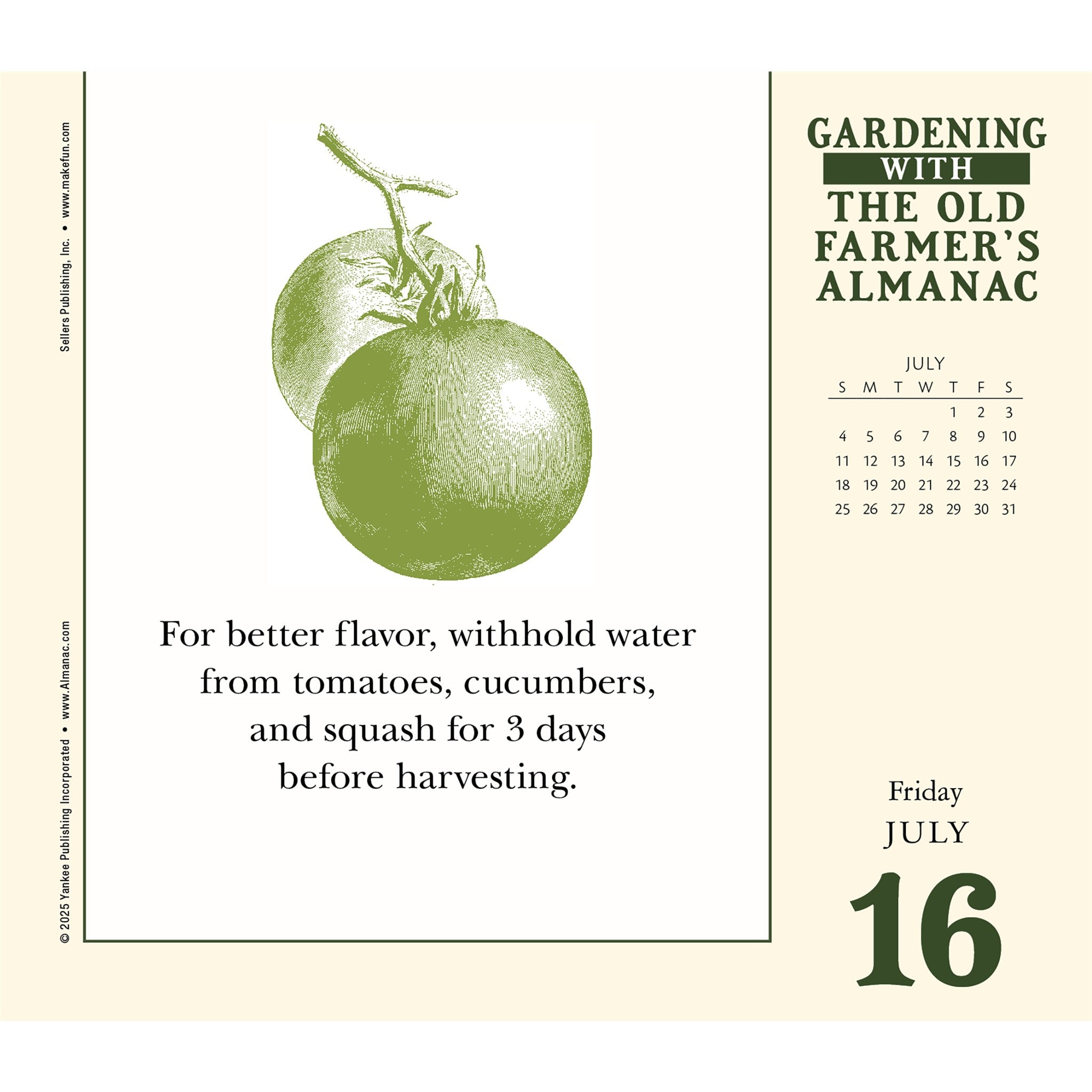 Old Farmer’s Almanac Gardening 2027 Box Calendar