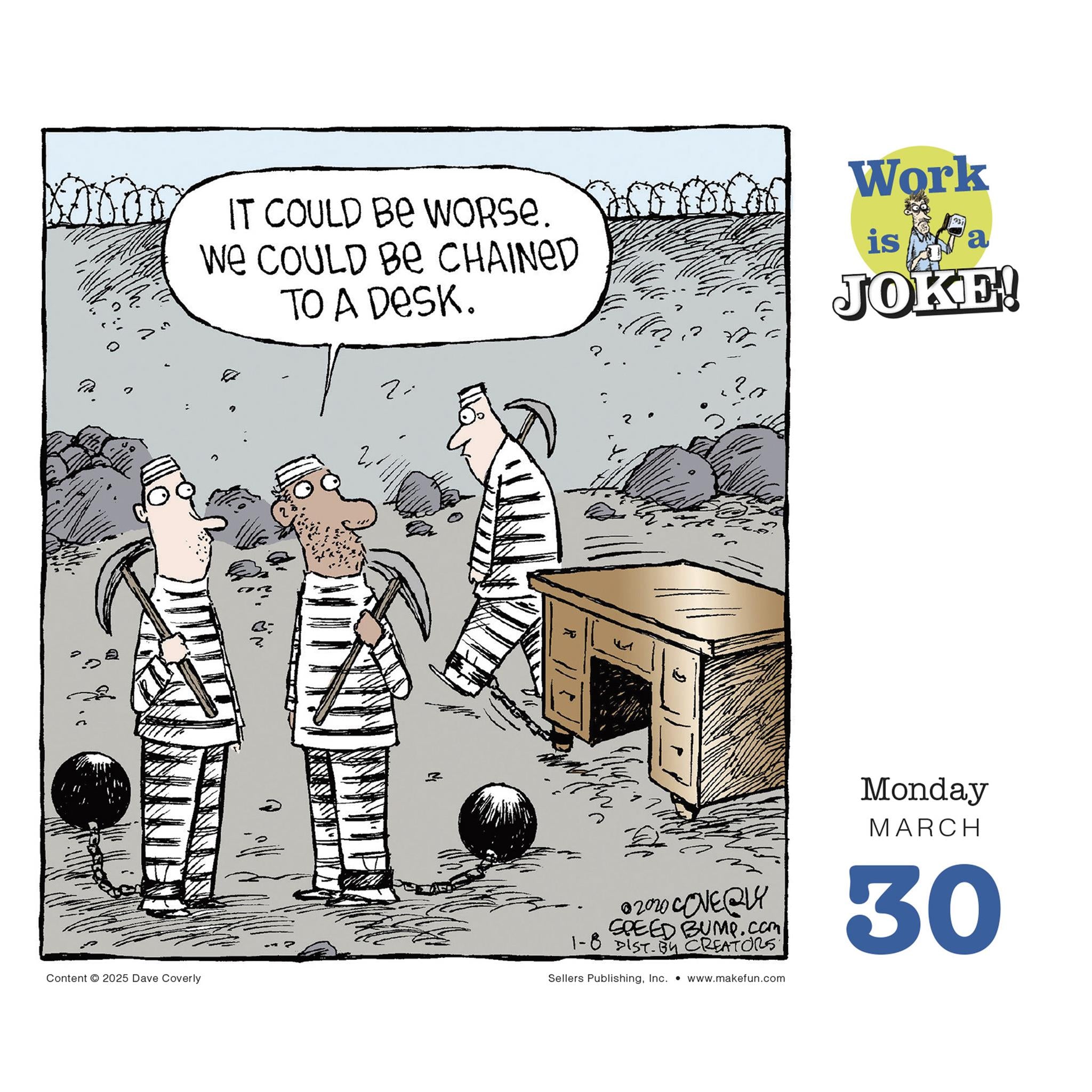 Le travail, c'est une blague : calendrier quotidien humoristique du bureau 2026