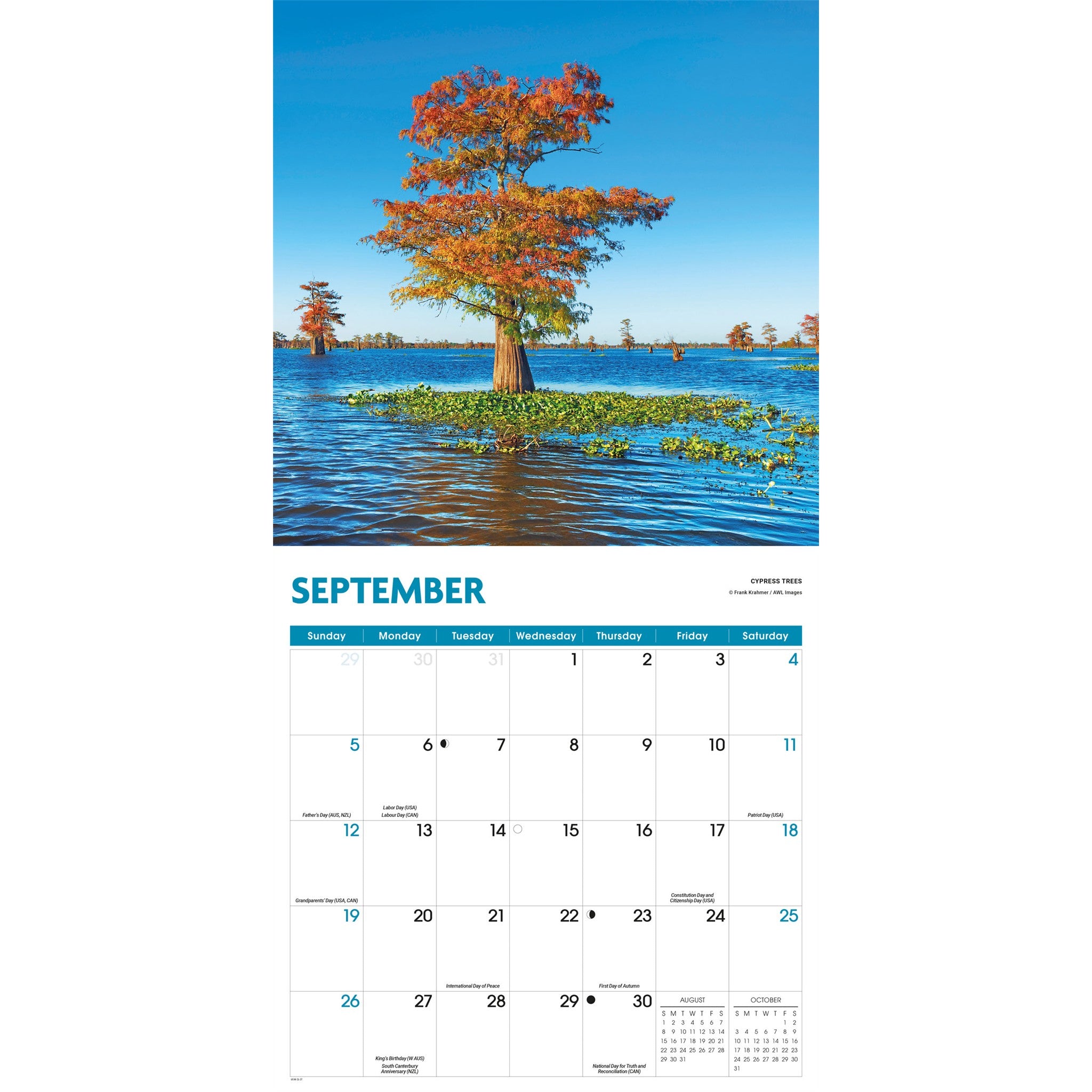 Calendrier mural Arbres 2027