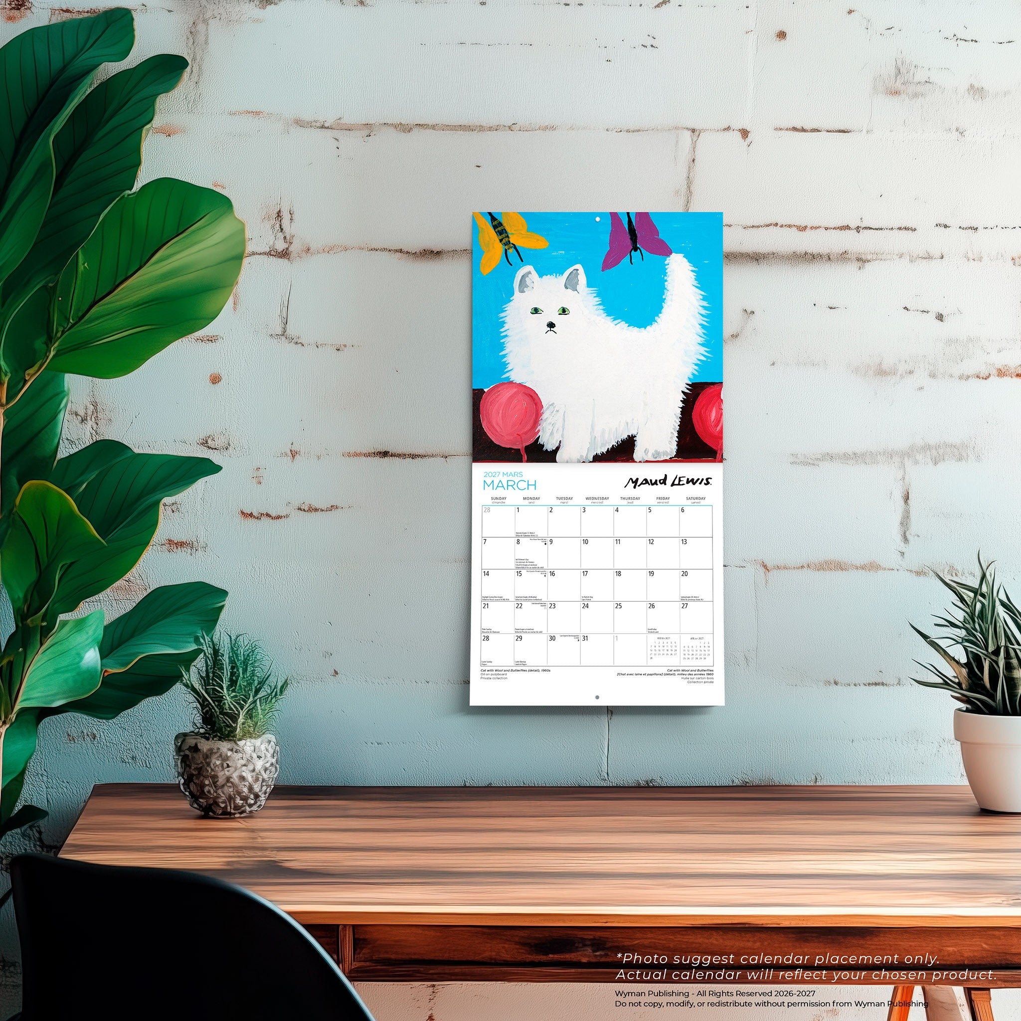Maud Lewis 2027 Medium Mini Calendar
