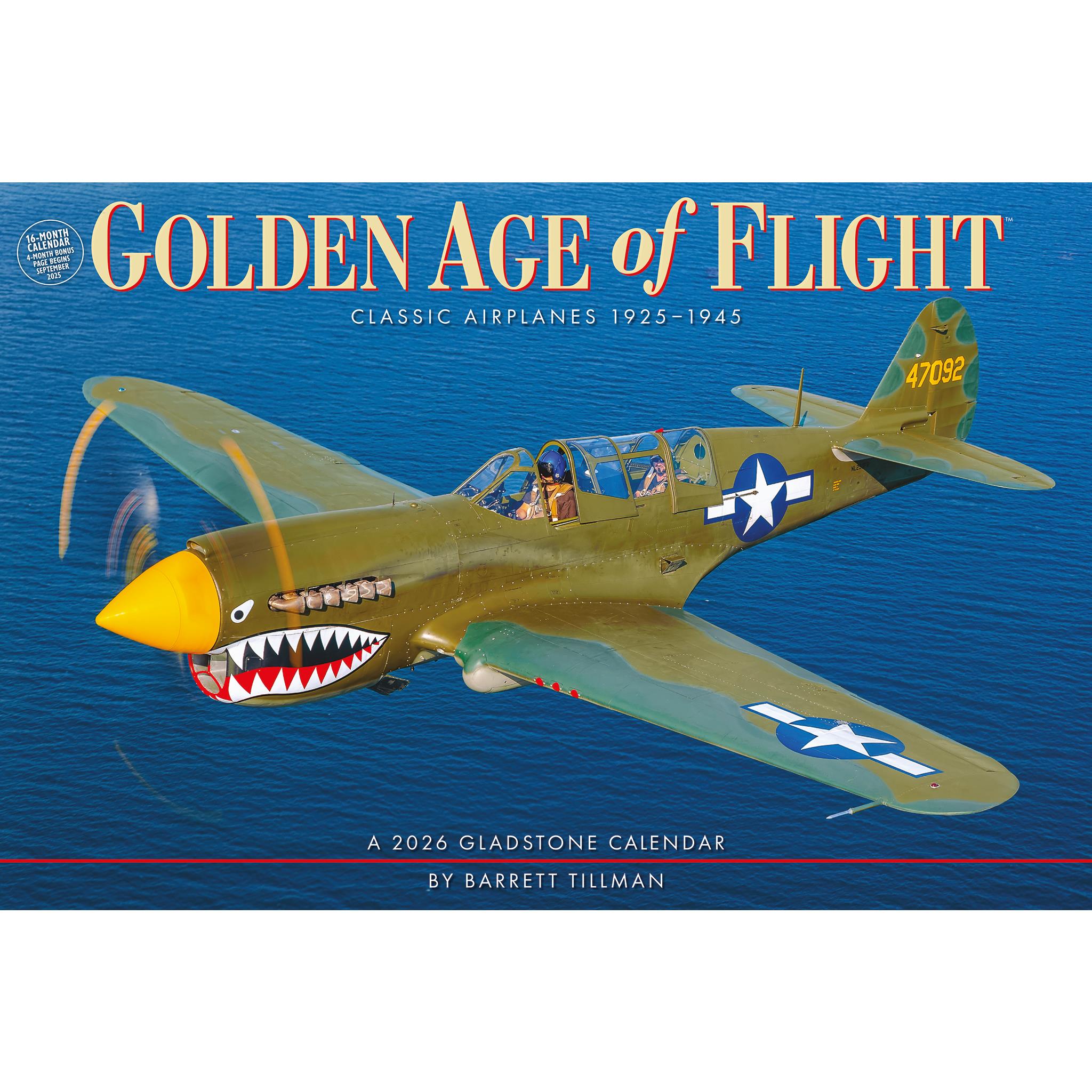 Calendrier mural de luxe Golden Age Of Flight 2026