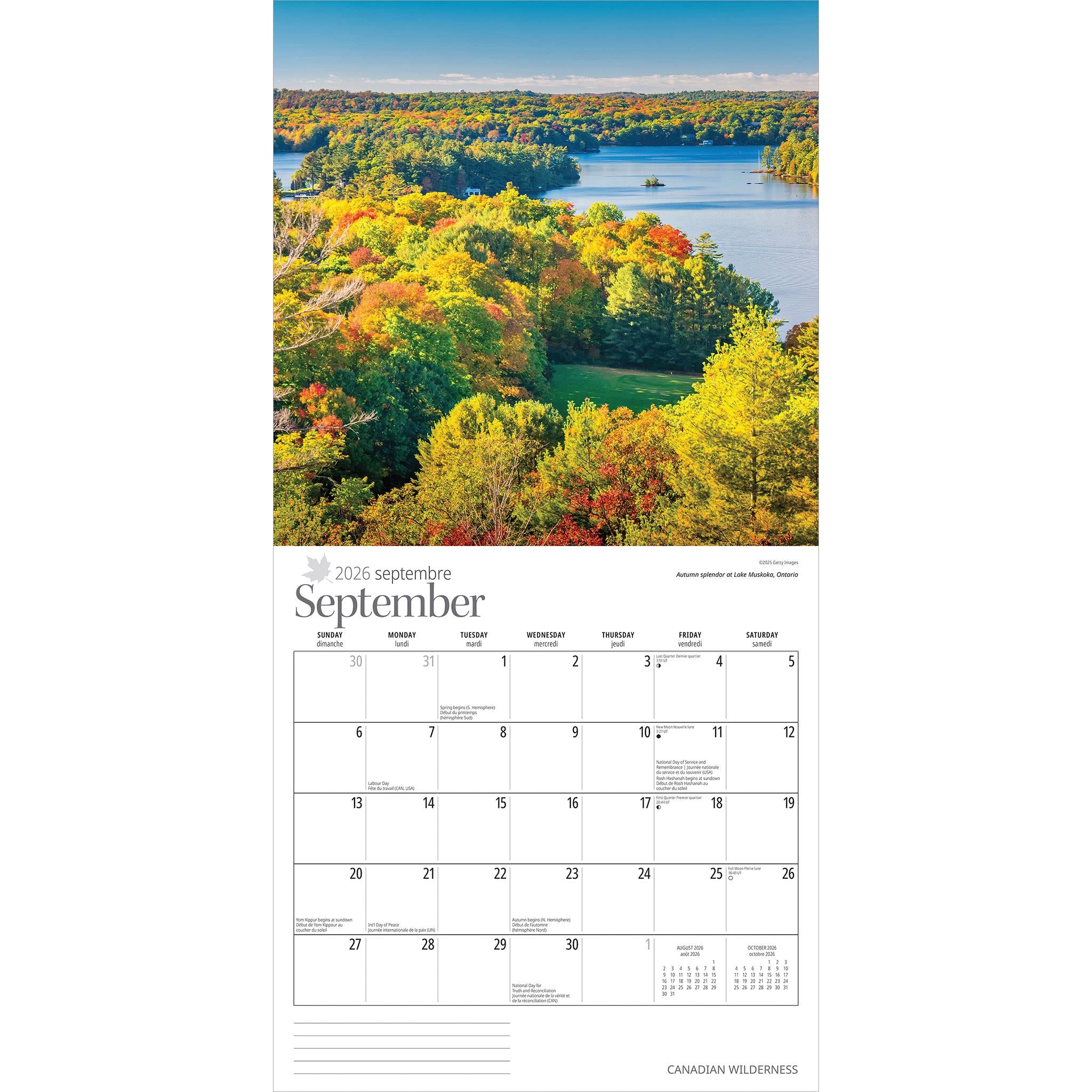 Canadian Wilderness 2026 Wall Calendar - Online Only