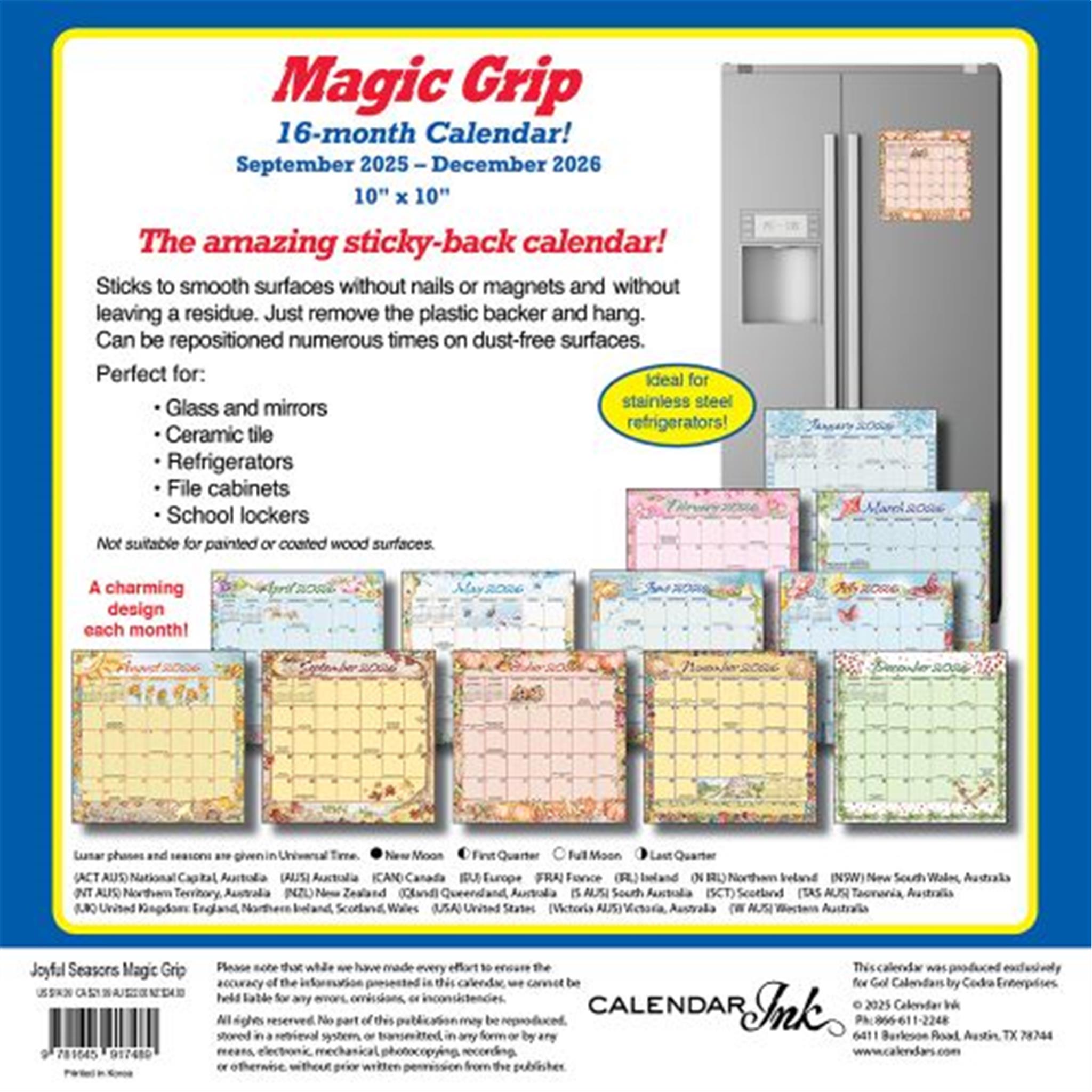 Calendrier miniature exclusif Joyful Seasons Magic Grip 2025-2026