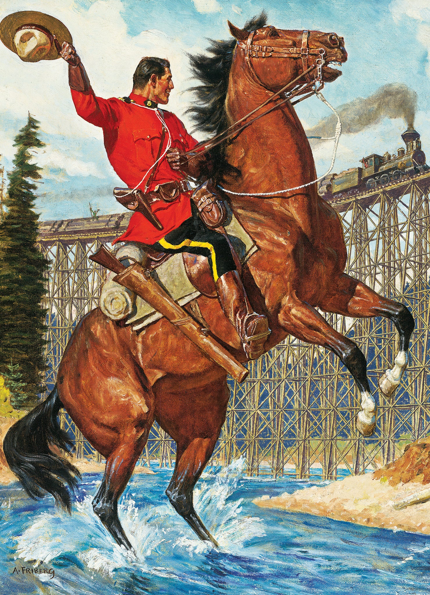 RCMP Train Salute 1000 Piece Puzzle - Online Only