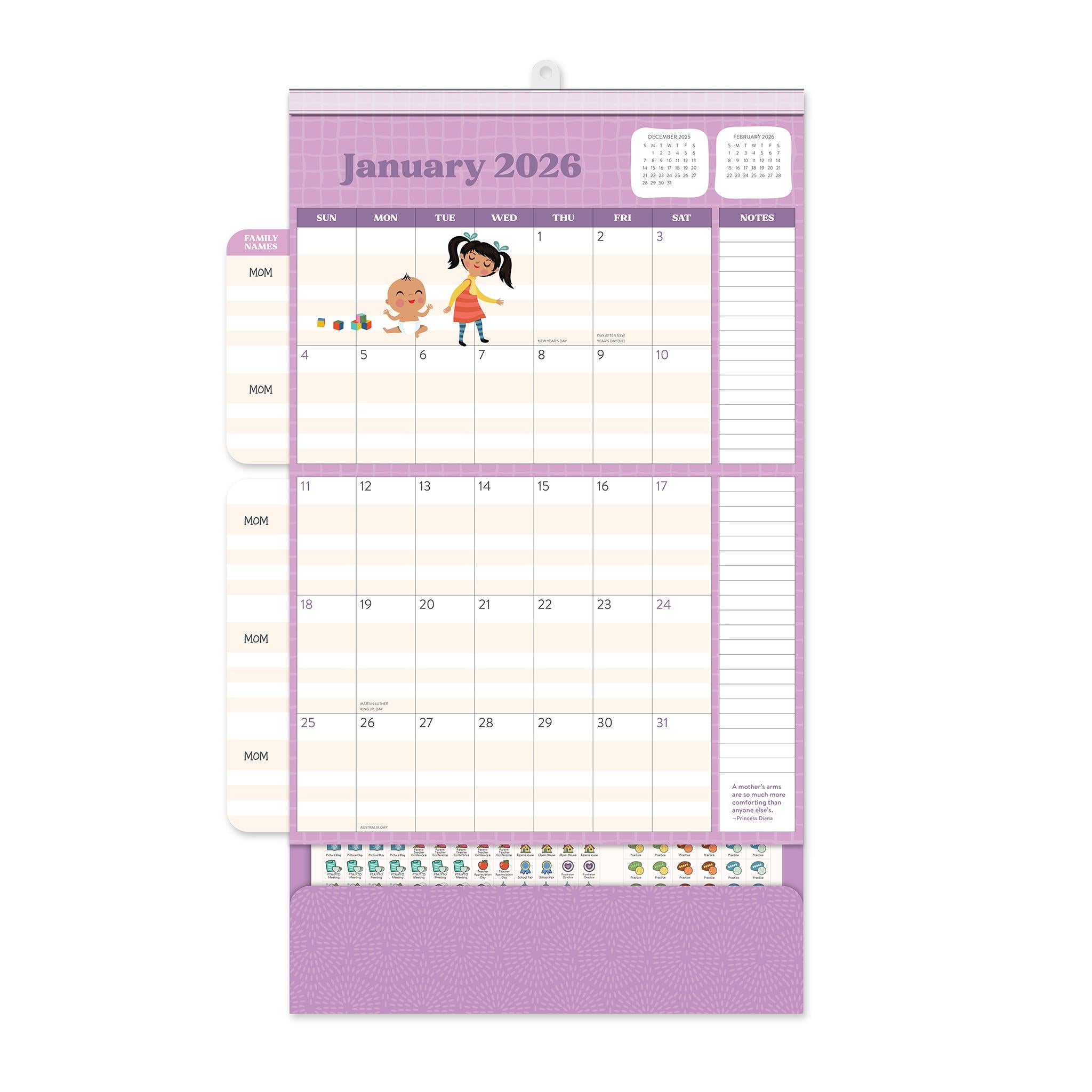 Mom Do It All 2025-2026 Wall Calendar