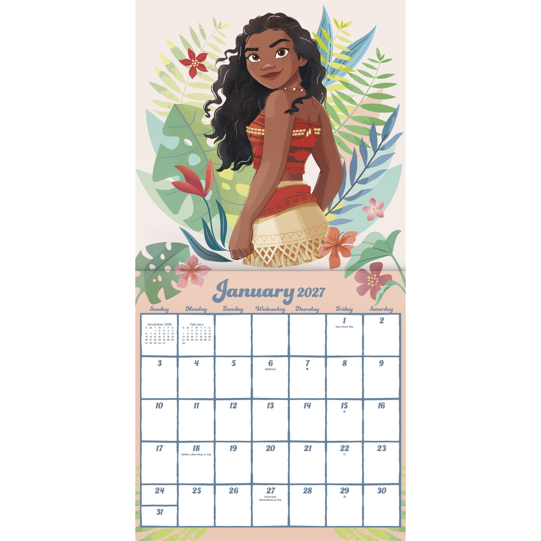 Moana 2027 Wall Calendar