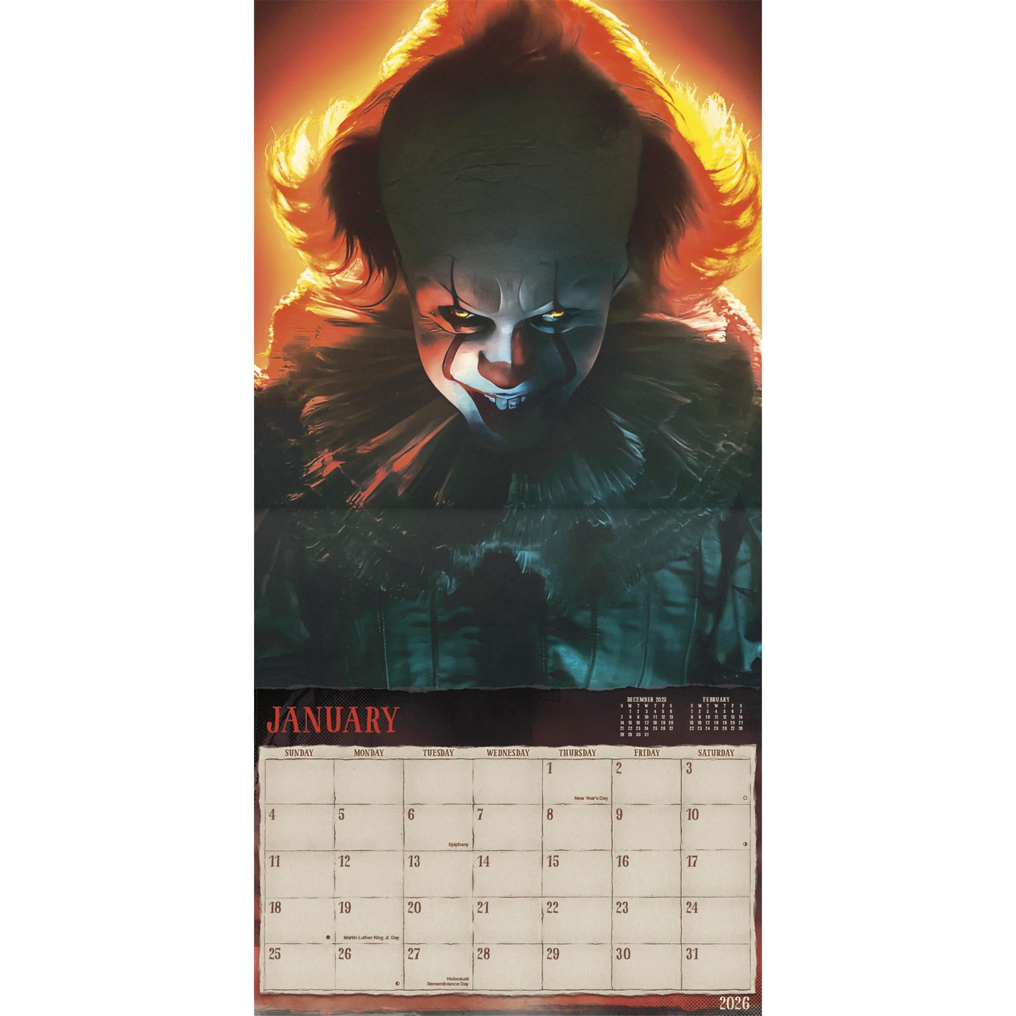 Calendrier mural Welcome To Derry 2026 - Disponible uniquement en ligne