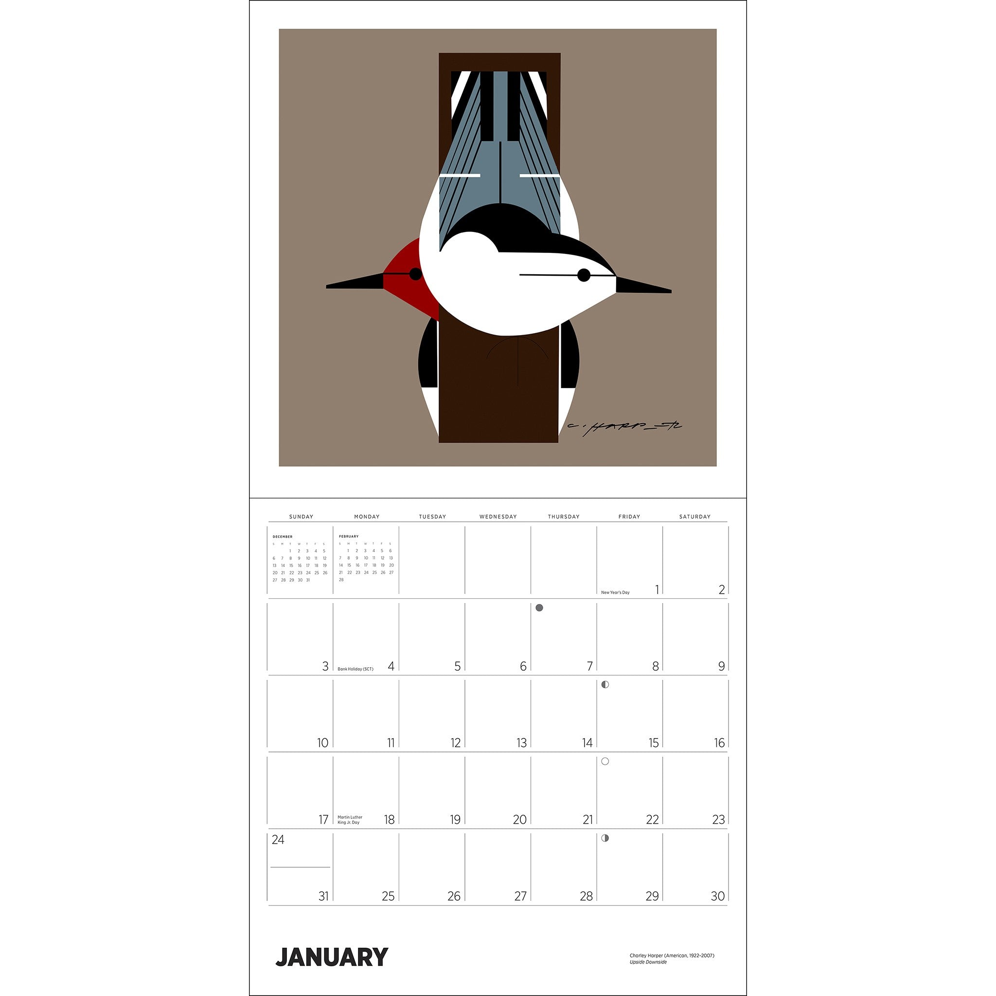 Calendrier mural Charley Harper 2027