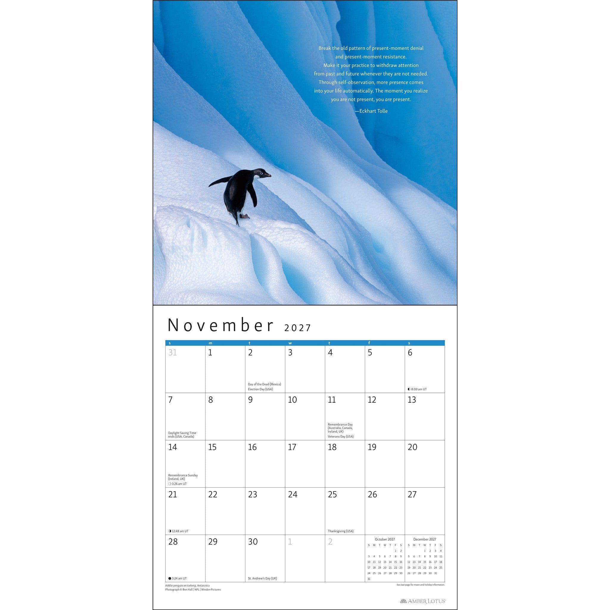 Calendrier mural Le Pouvoir du moment présent 2027 – En ligne seulement