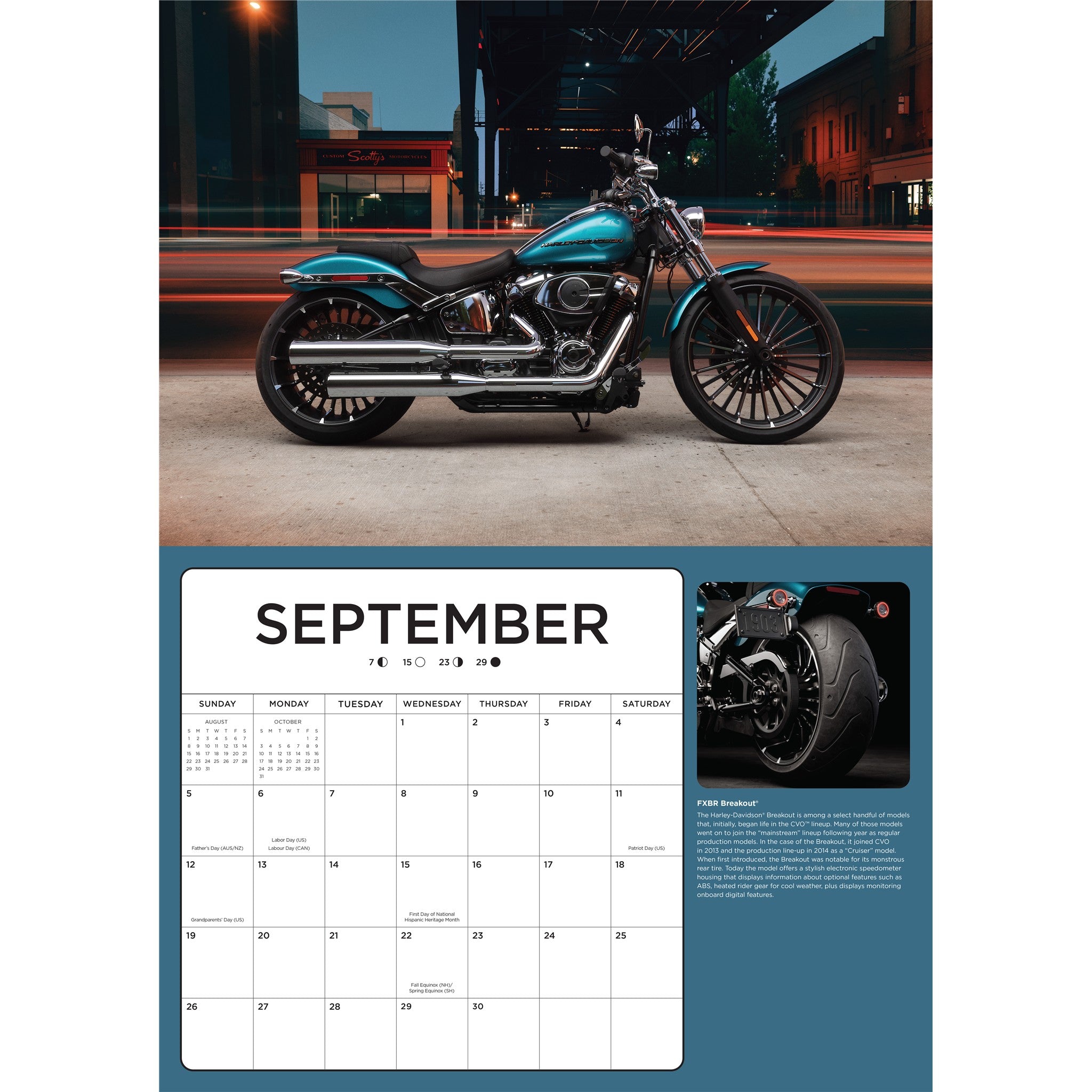 Harley Davidson Deluxe 2027 Wall Calendar