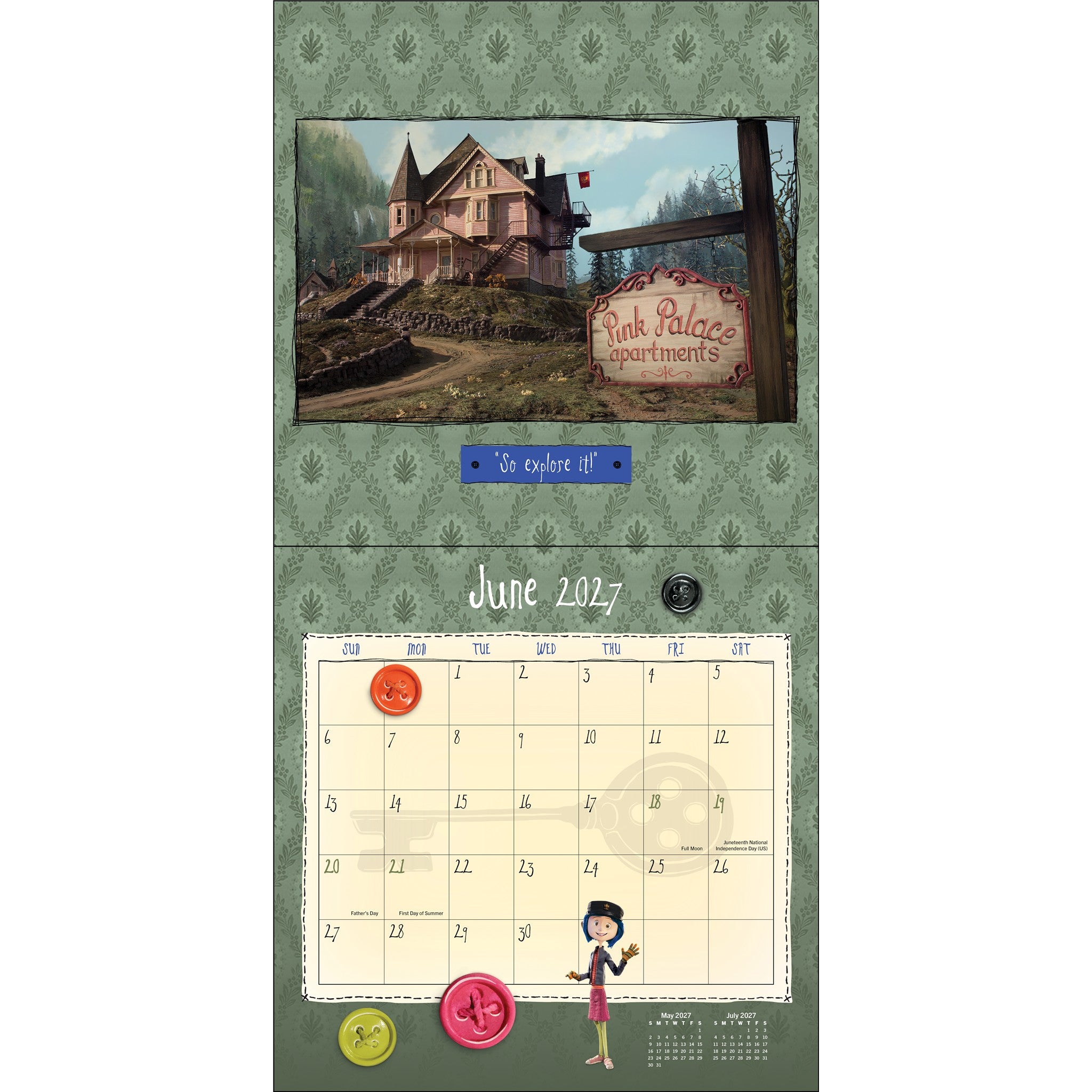 Calendrier mural Coraline 2027 - Exclusivement en ligne