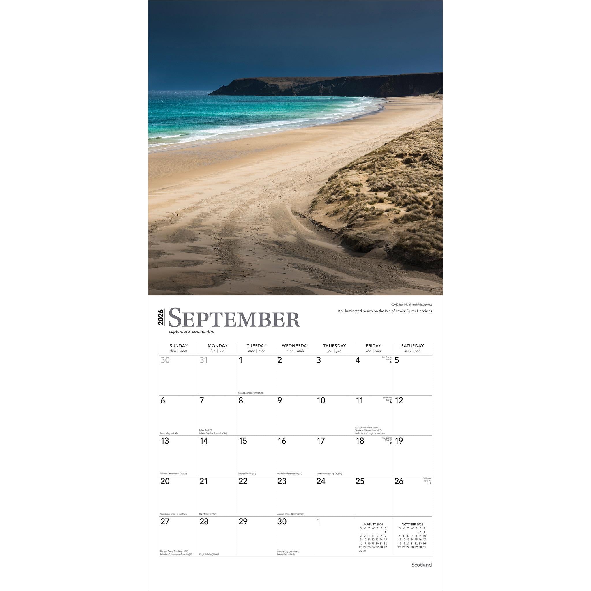 Scotland 2026 Wall Calendar