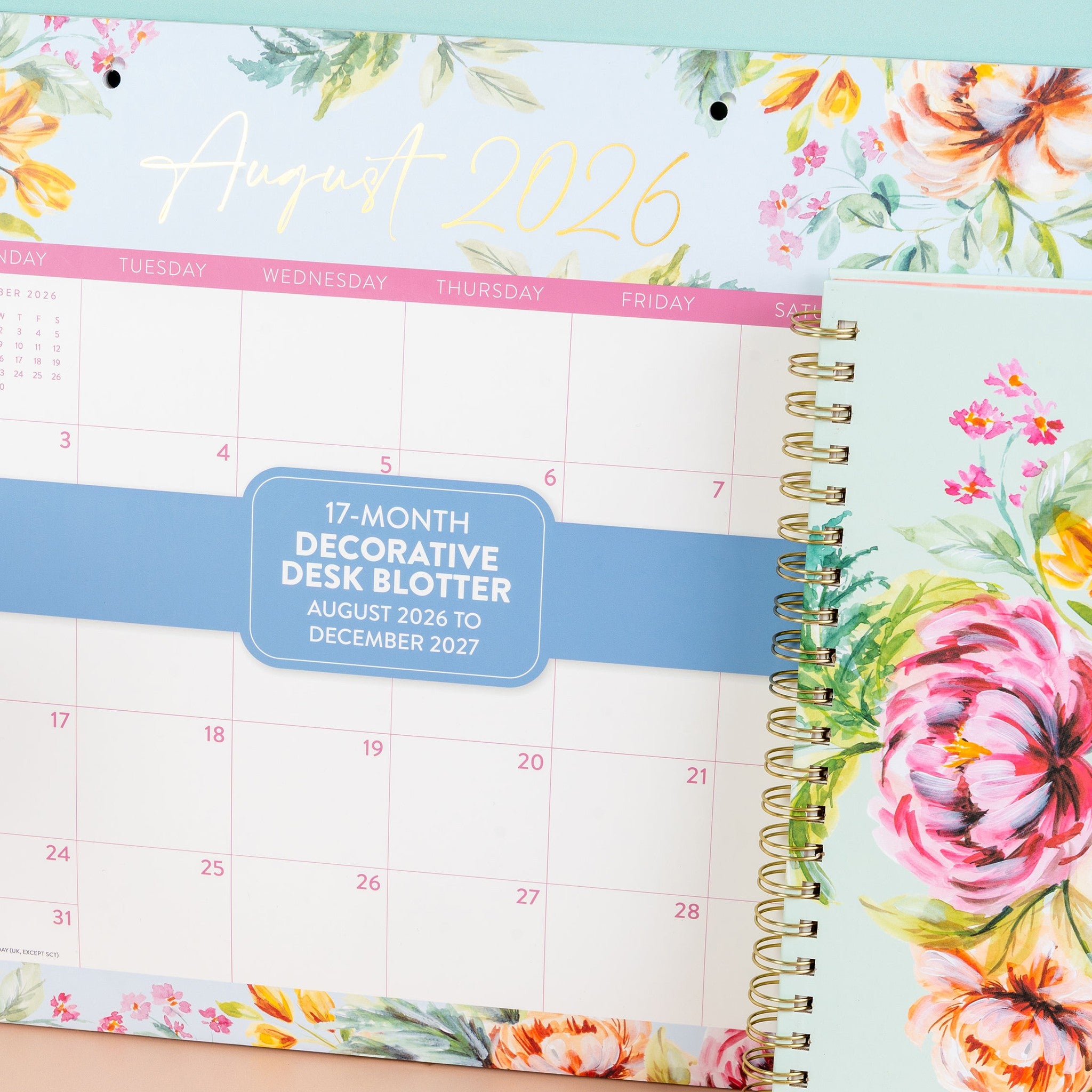 Bella Flora Decorative 2026-2027 Desk Calendar