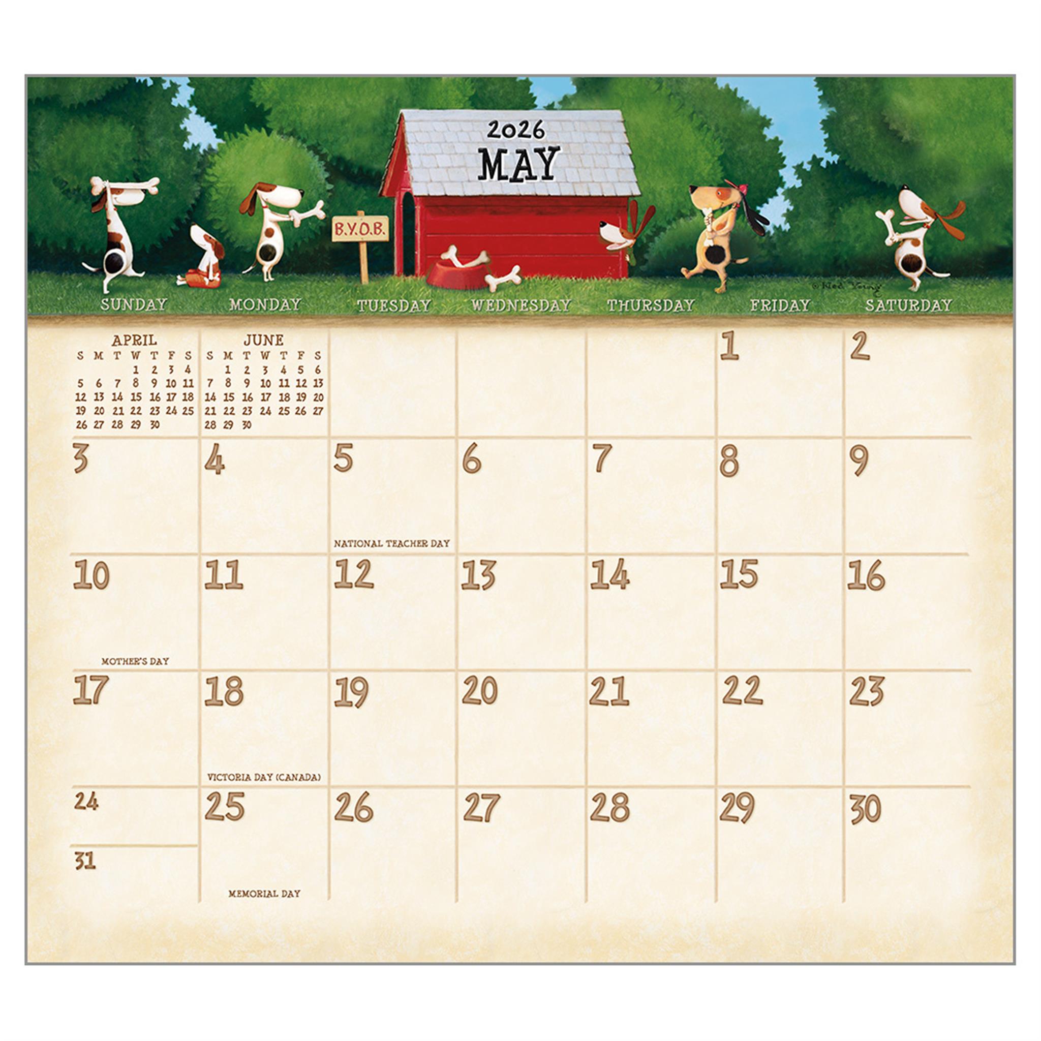 Calendrier mural de luxe A Dogs Life 2026