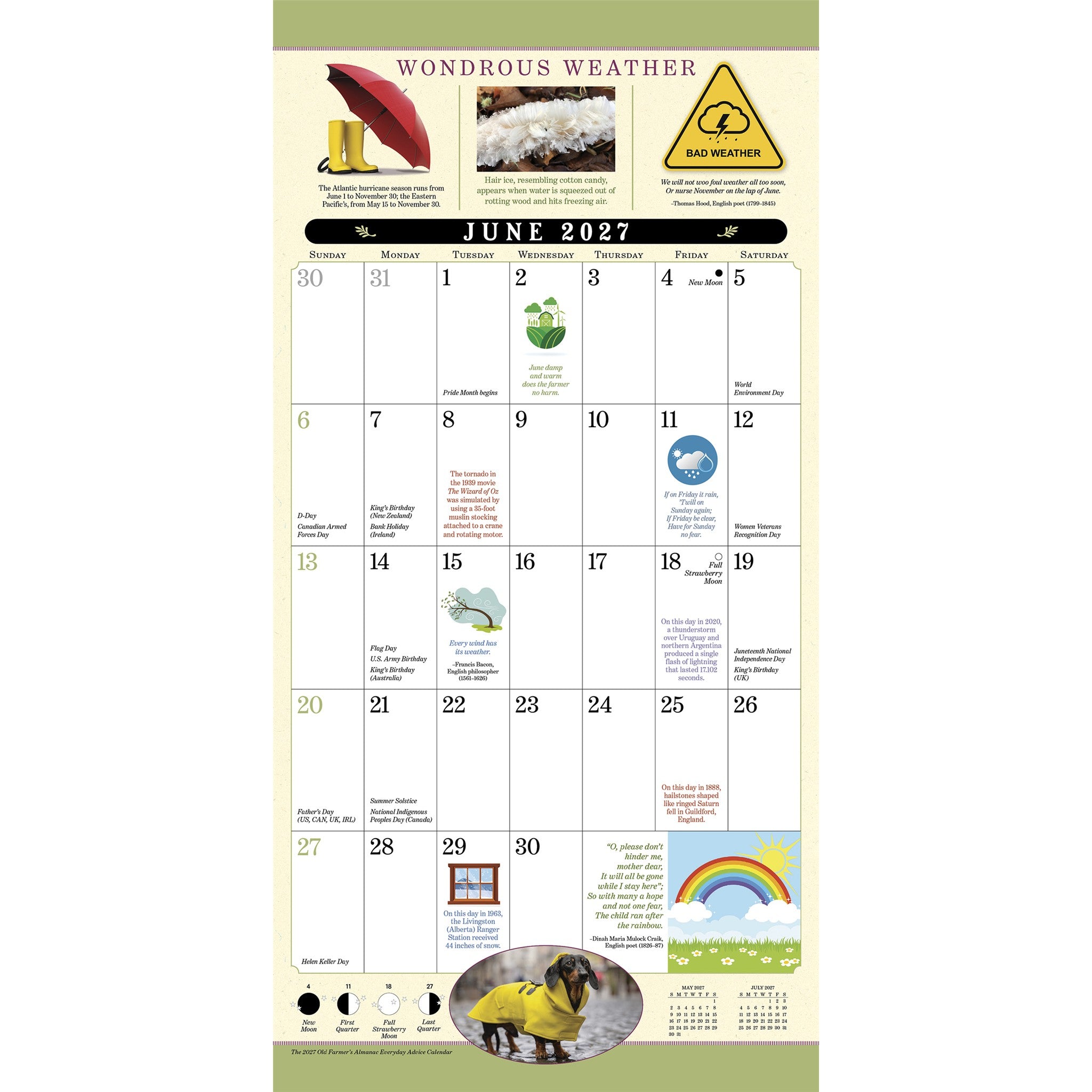 Old Farmer's Almanac Everyday Advice 2027 Mini Calendar