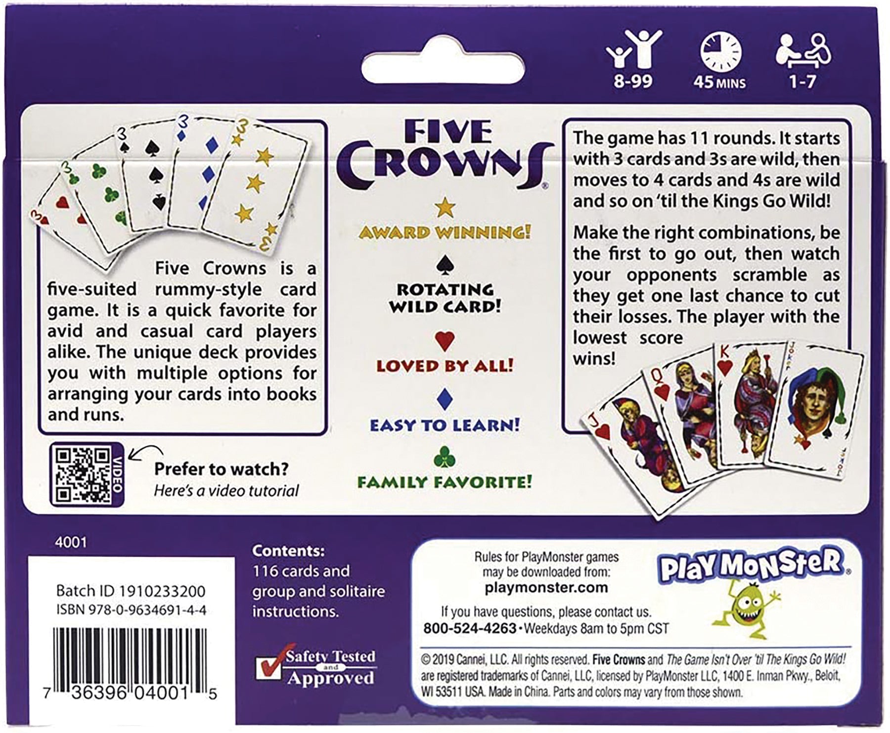 Jeu de cartes Five Crowns