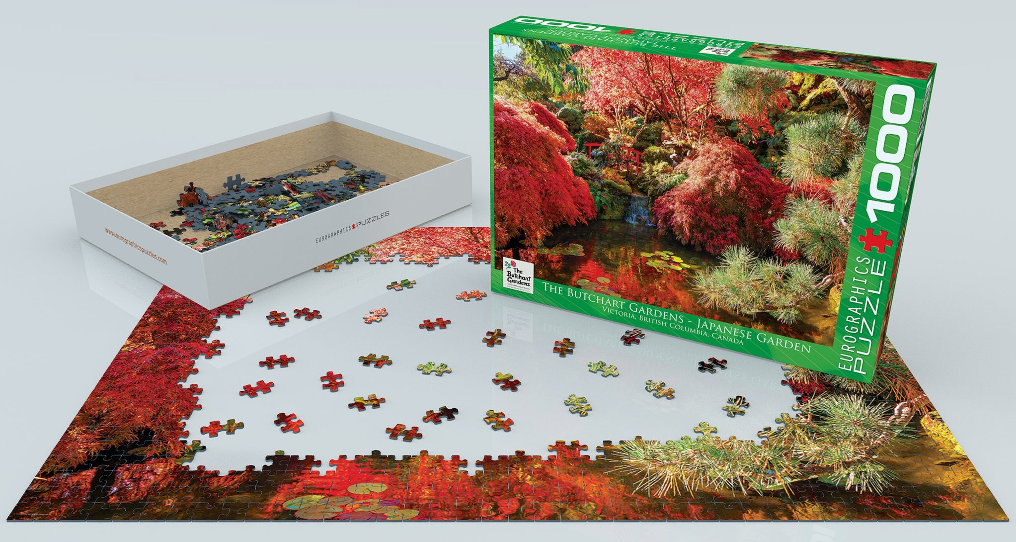 Buchart Gardens Japanese Garden 1000 Piece Puzzle - Online Only