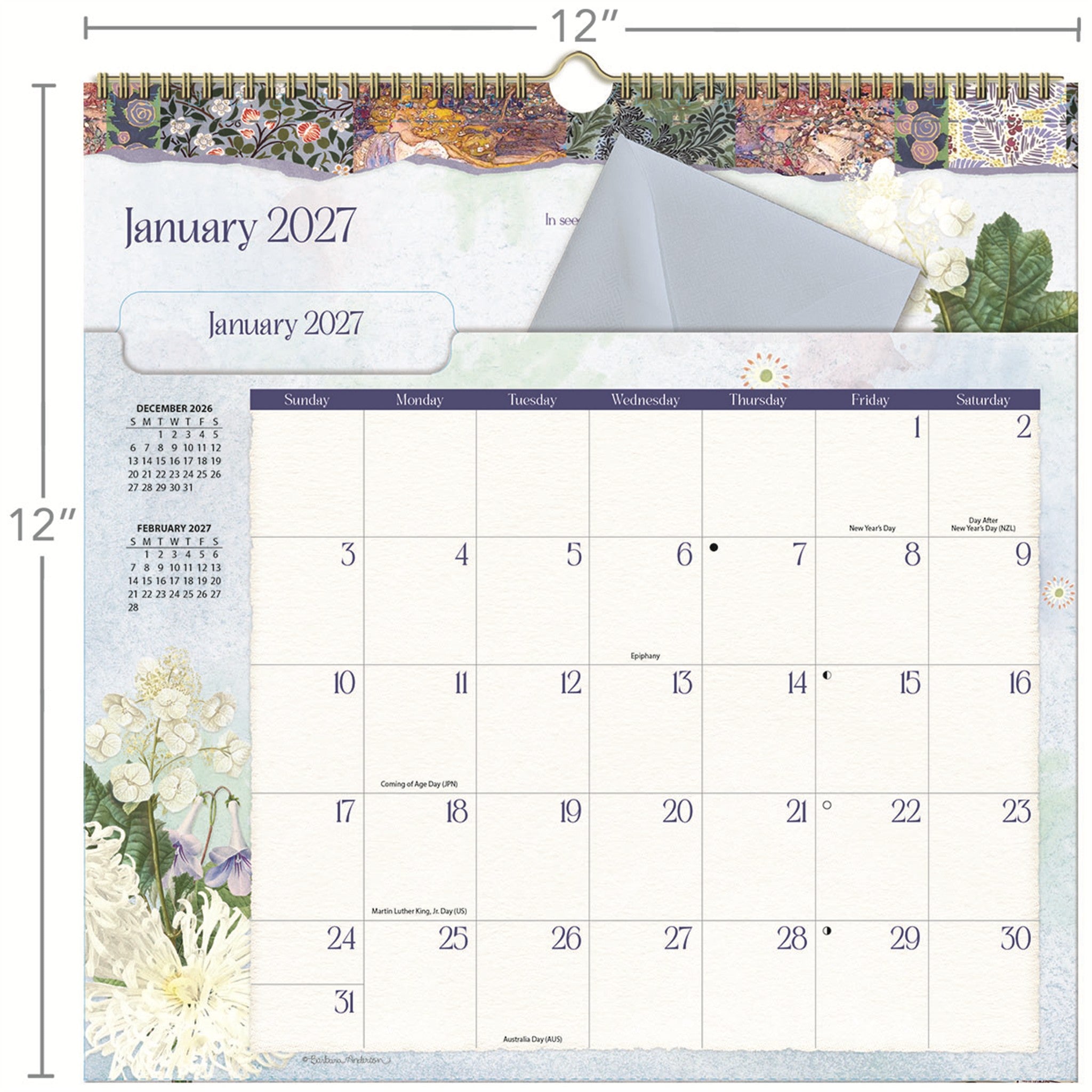 Calendrier mural 2027 des Jardins botaniques – En ligne seulement