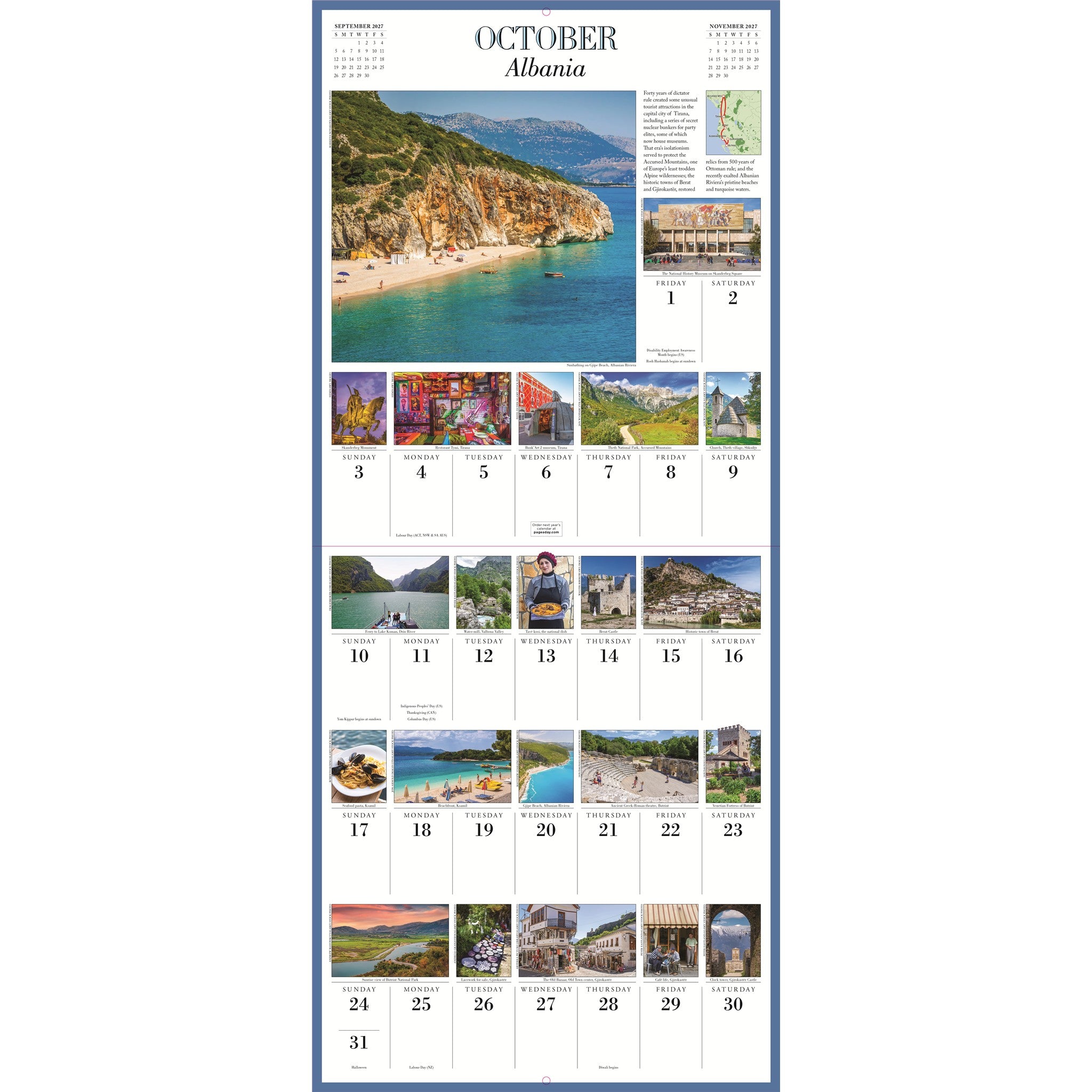 1000 Places to See Before You Die 2027 Wall Calendar