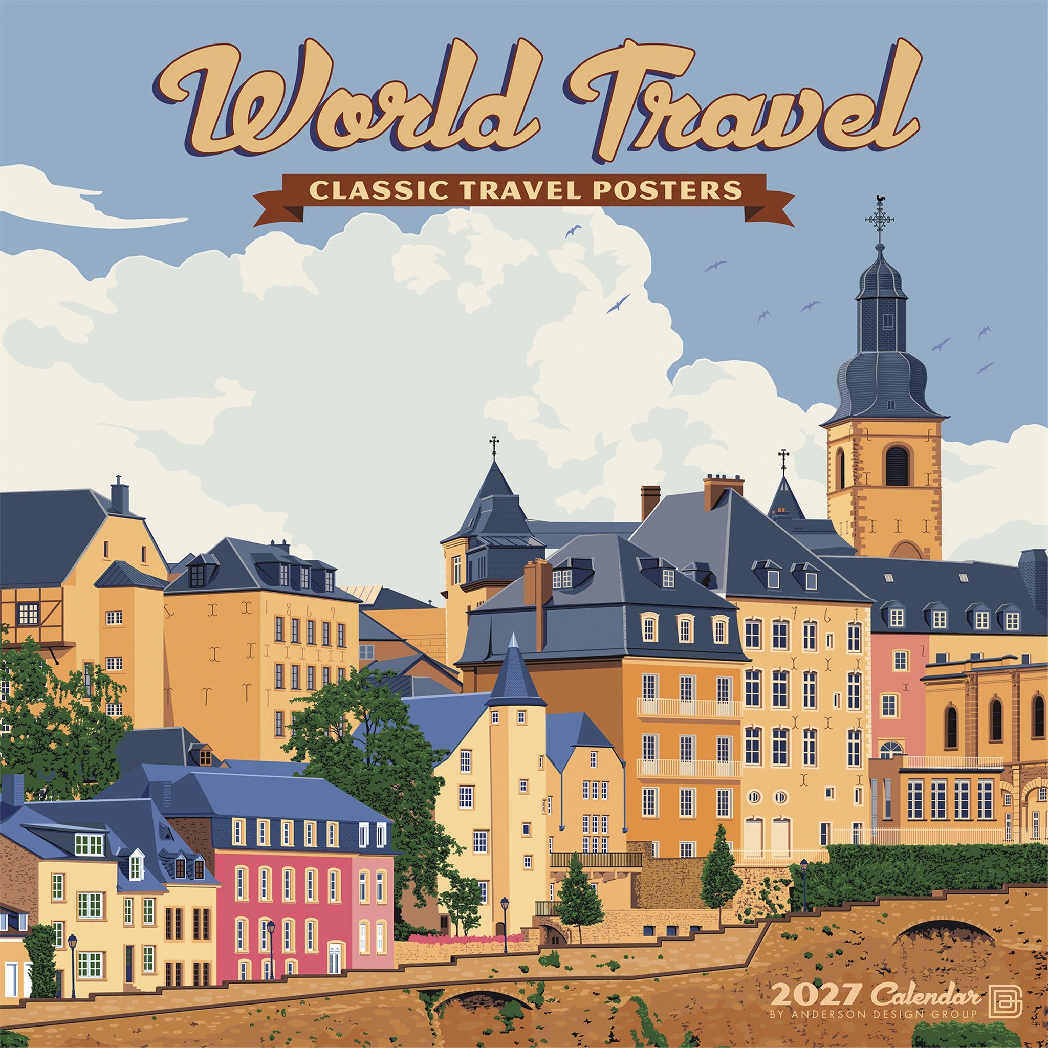World Travel Classic Posters 2027 Wall Calendar