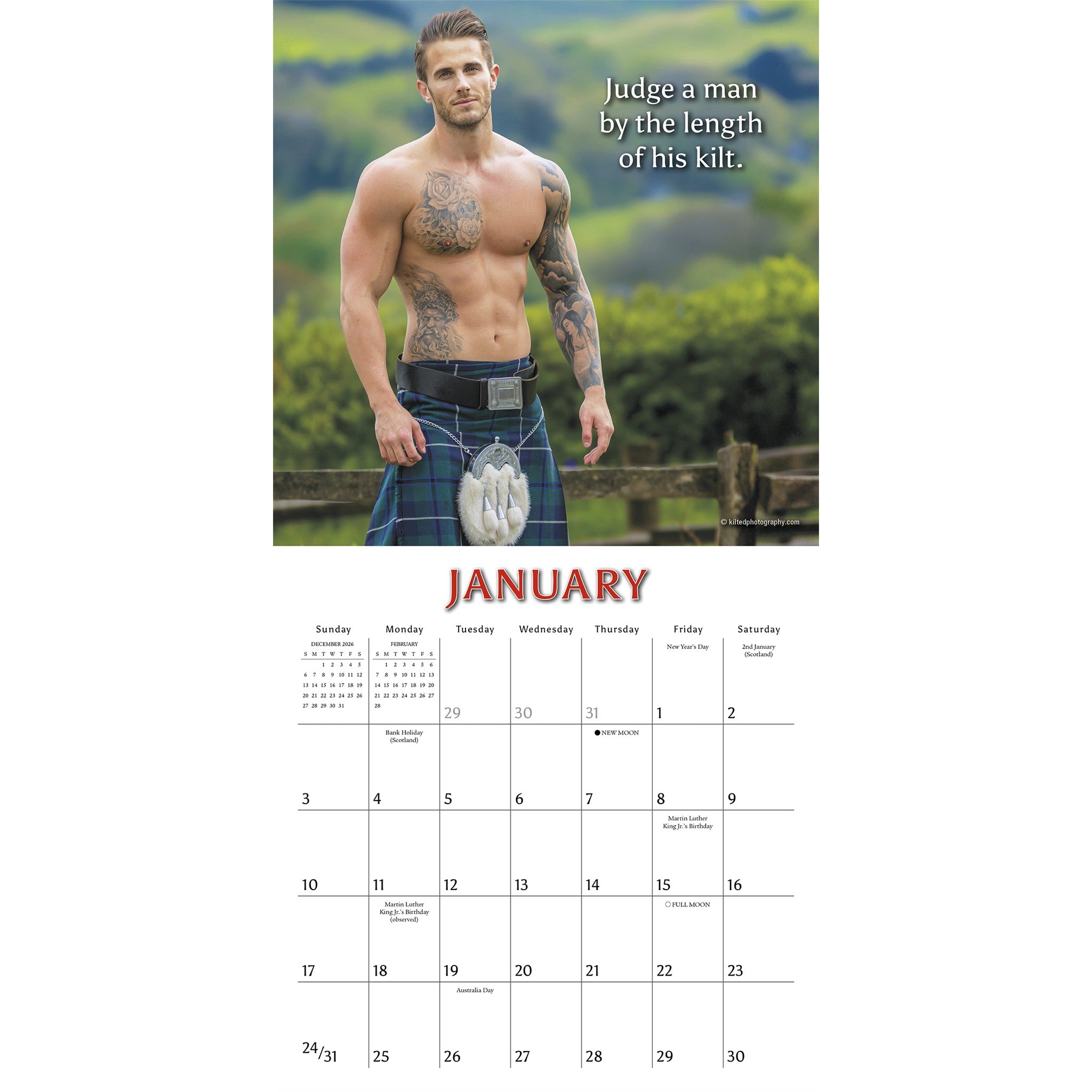 Kilty Pleasures 2027 Mini Calendar