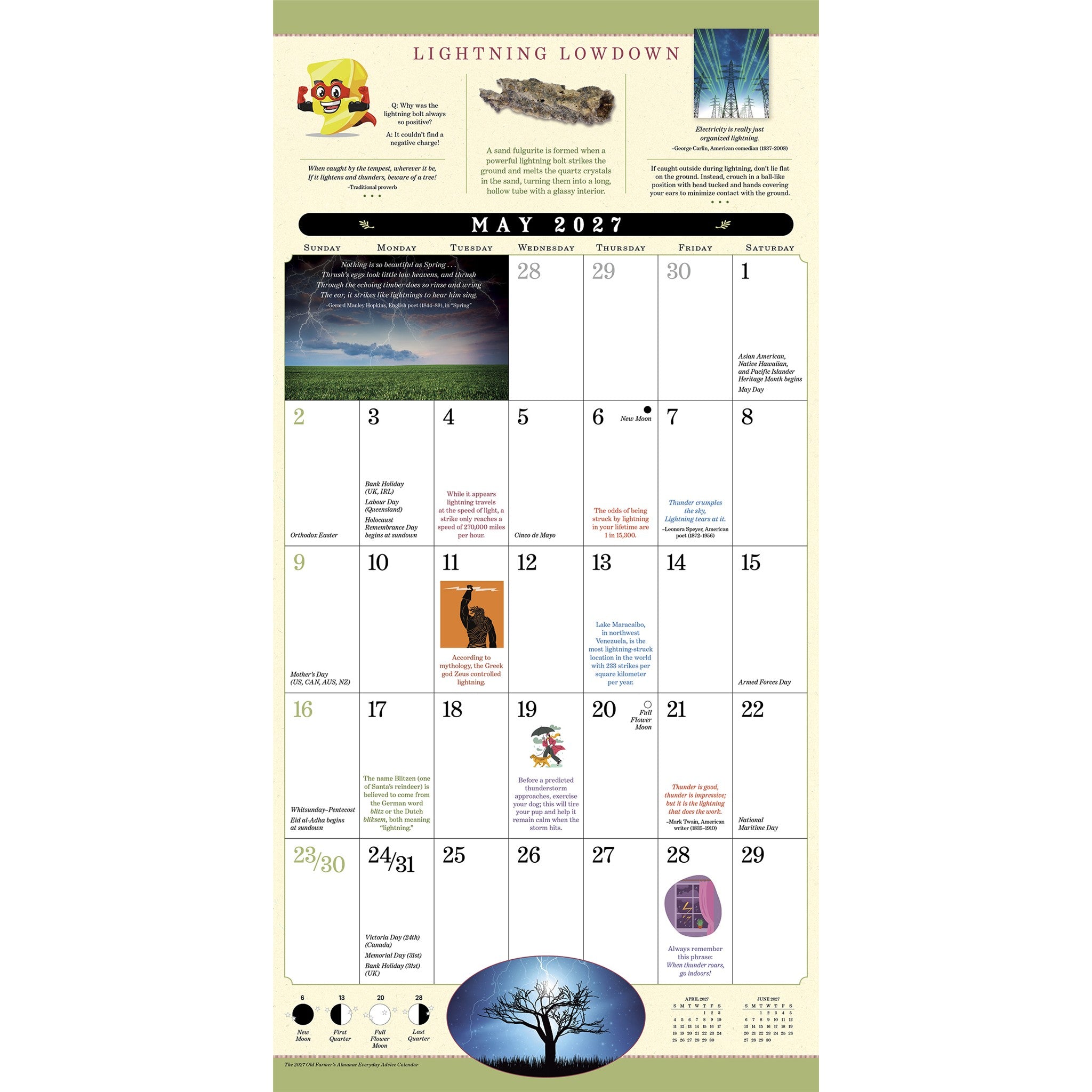 Old Farmer’s Almanac Everyday Advice 2027 Wall Calendar