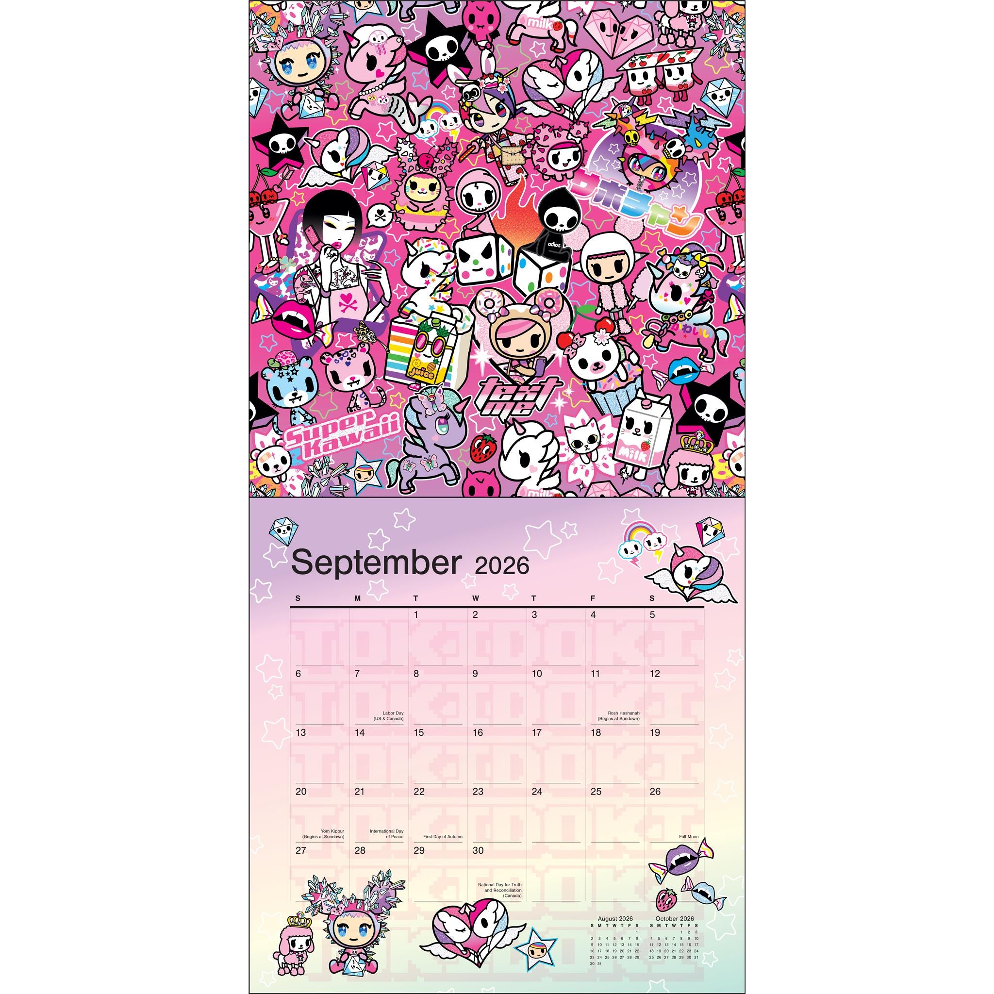 Calendrier mural Tokidoki 2026