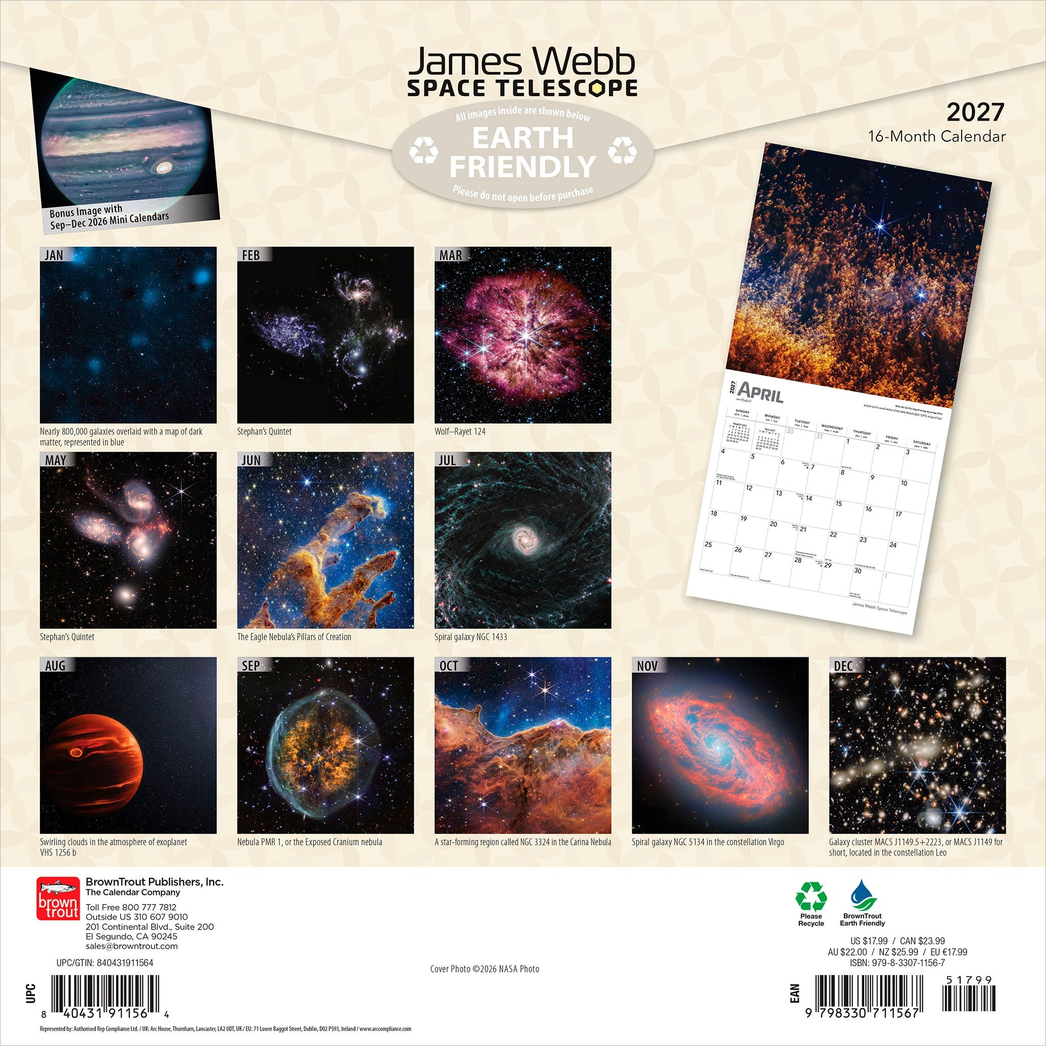 James Webb Space Telescope 2027 Wall Calendar