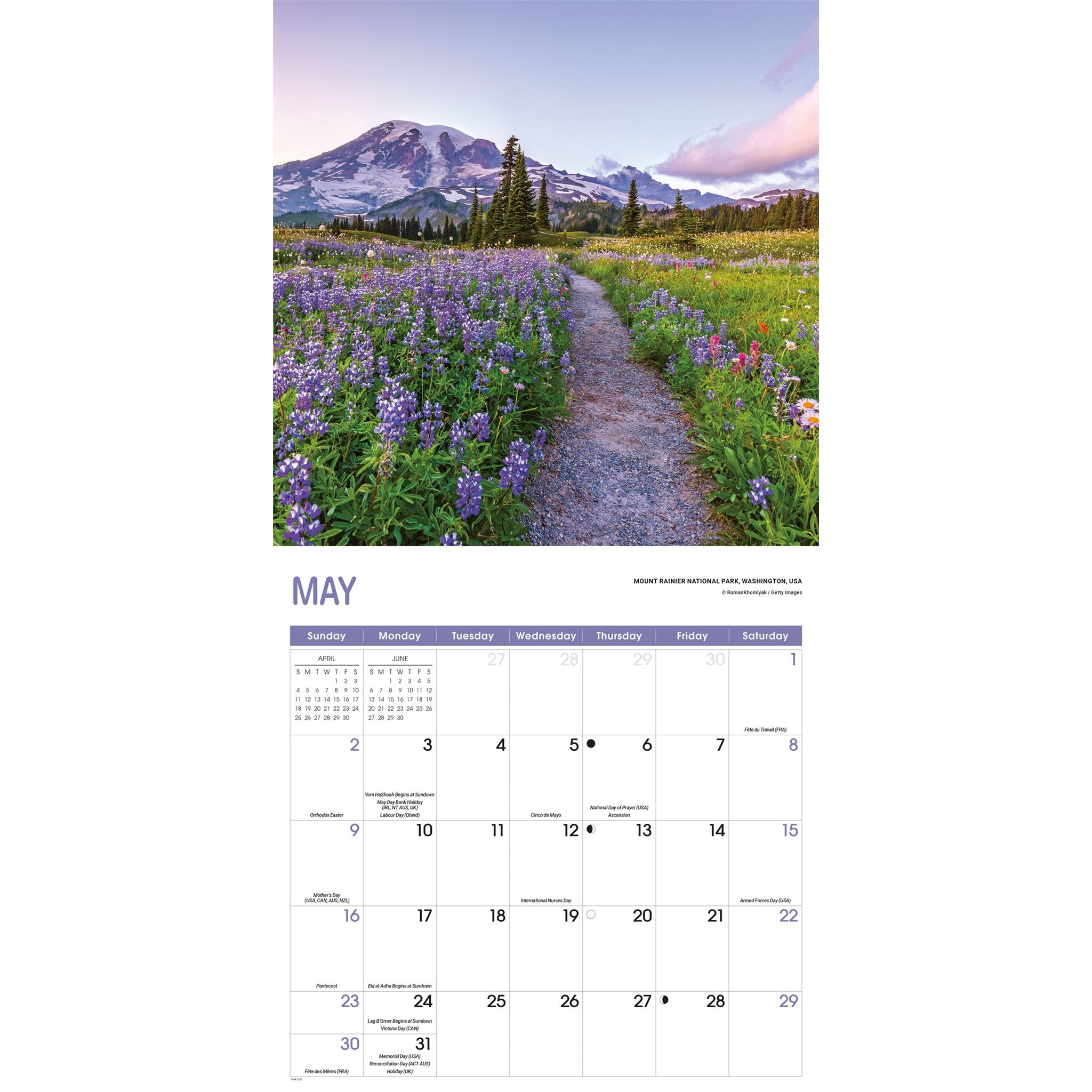 Calendrier mural Chemins 2027