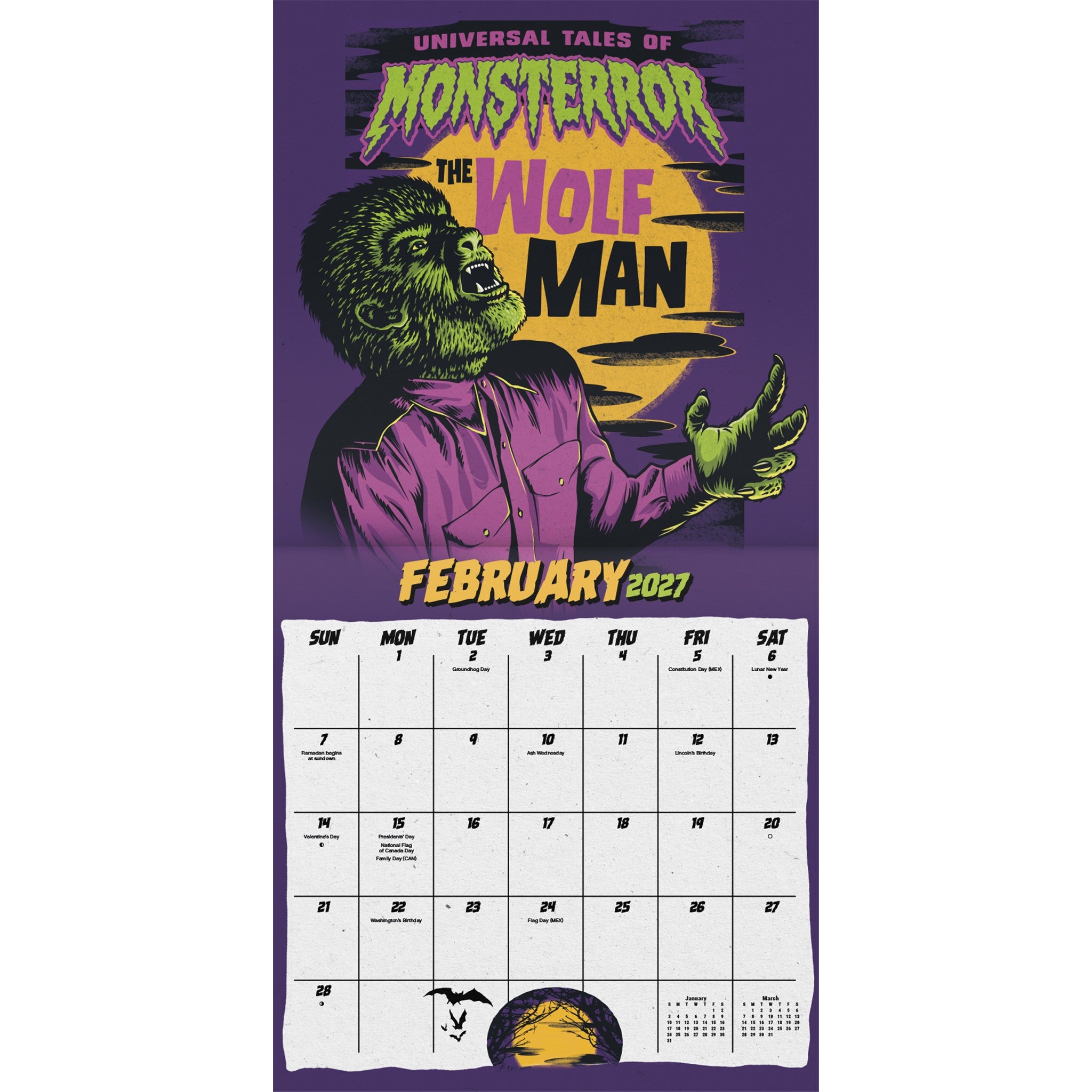 Universal Monsters 2027 Wall Calendar - Online Only