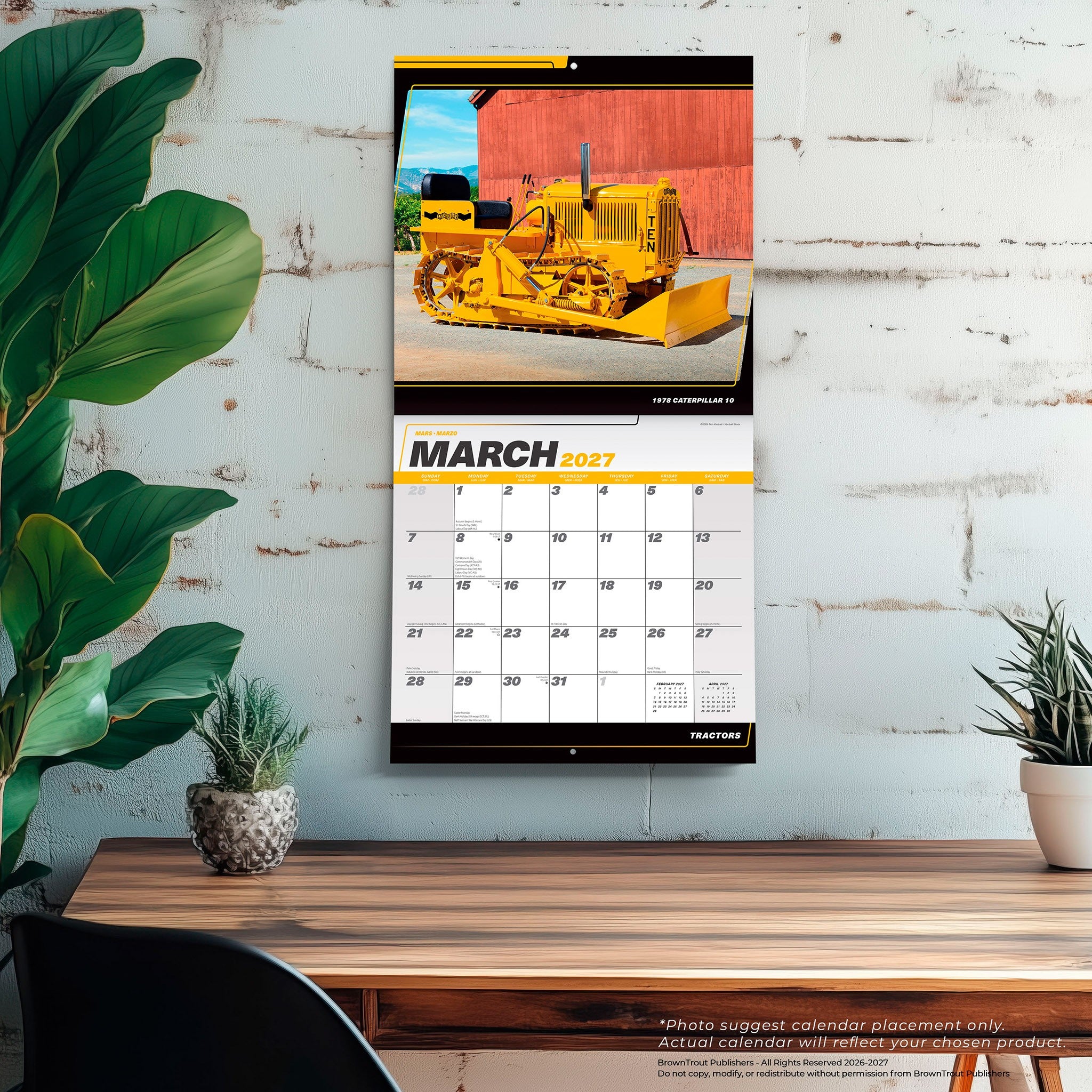 Tractors 2027 Wall Calendar - Online Only