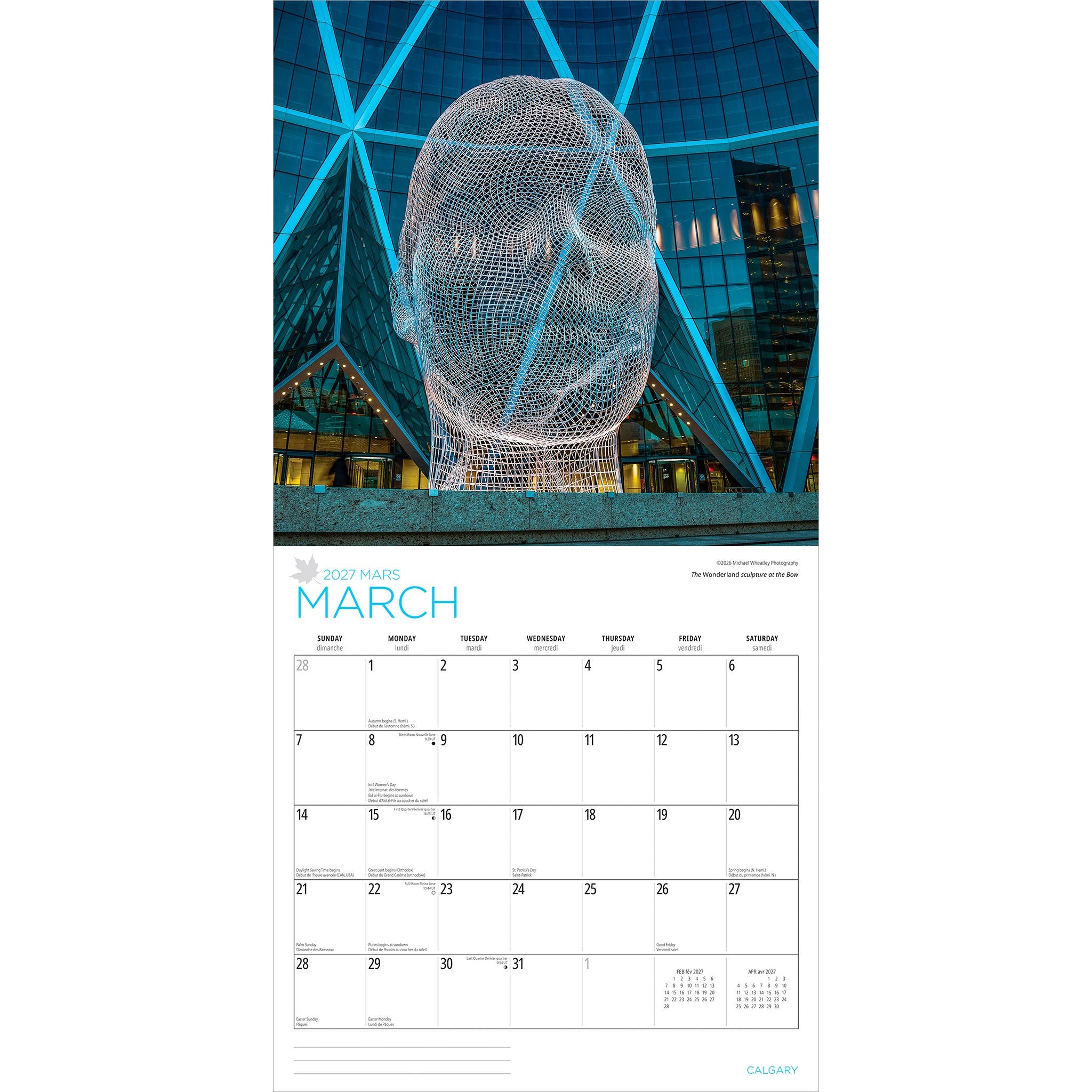 Calgary 2027 Wall Calendar