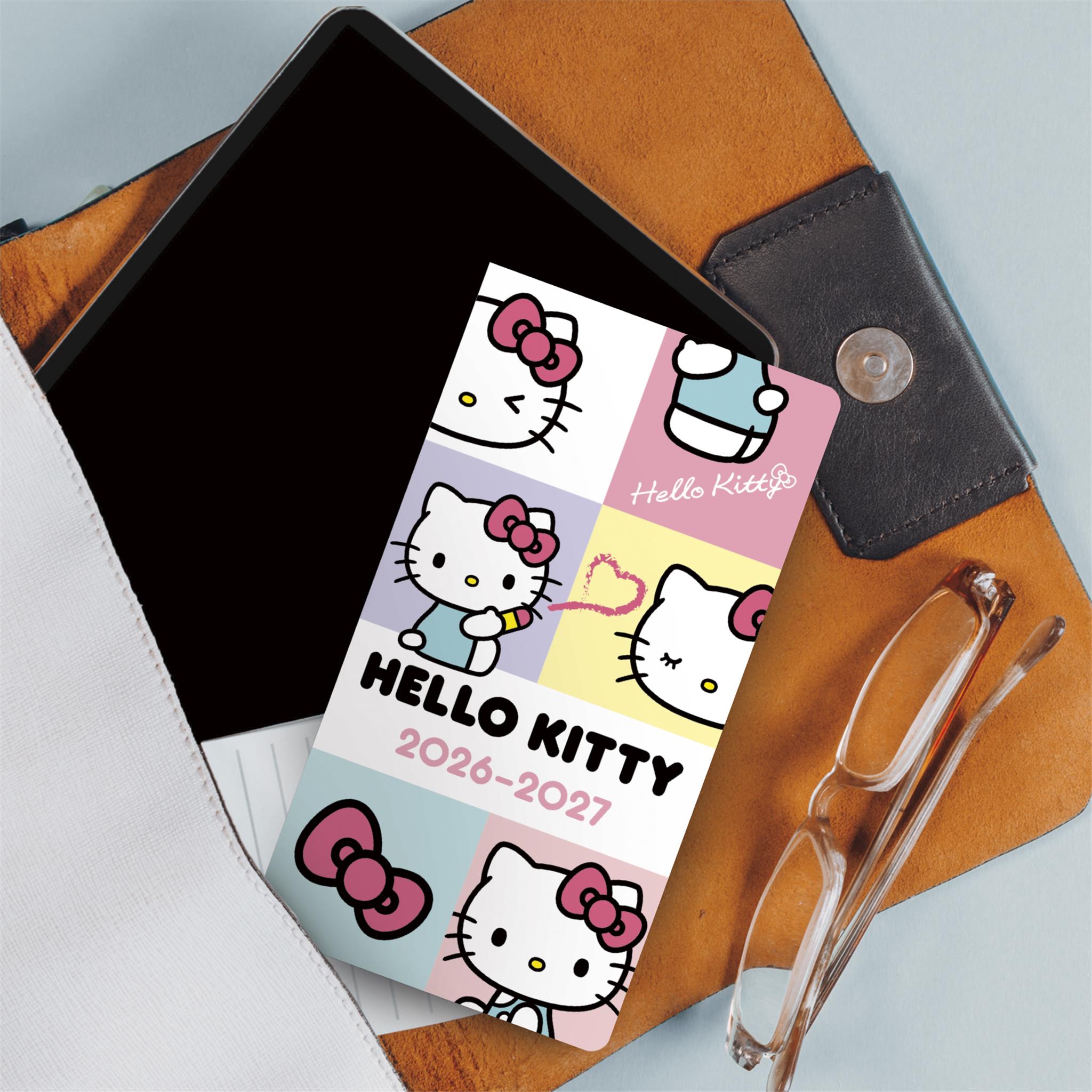 Agenda de poche bilingue Hello Kitty 2026 (2 ans) - Disponible uniquement en ligne
