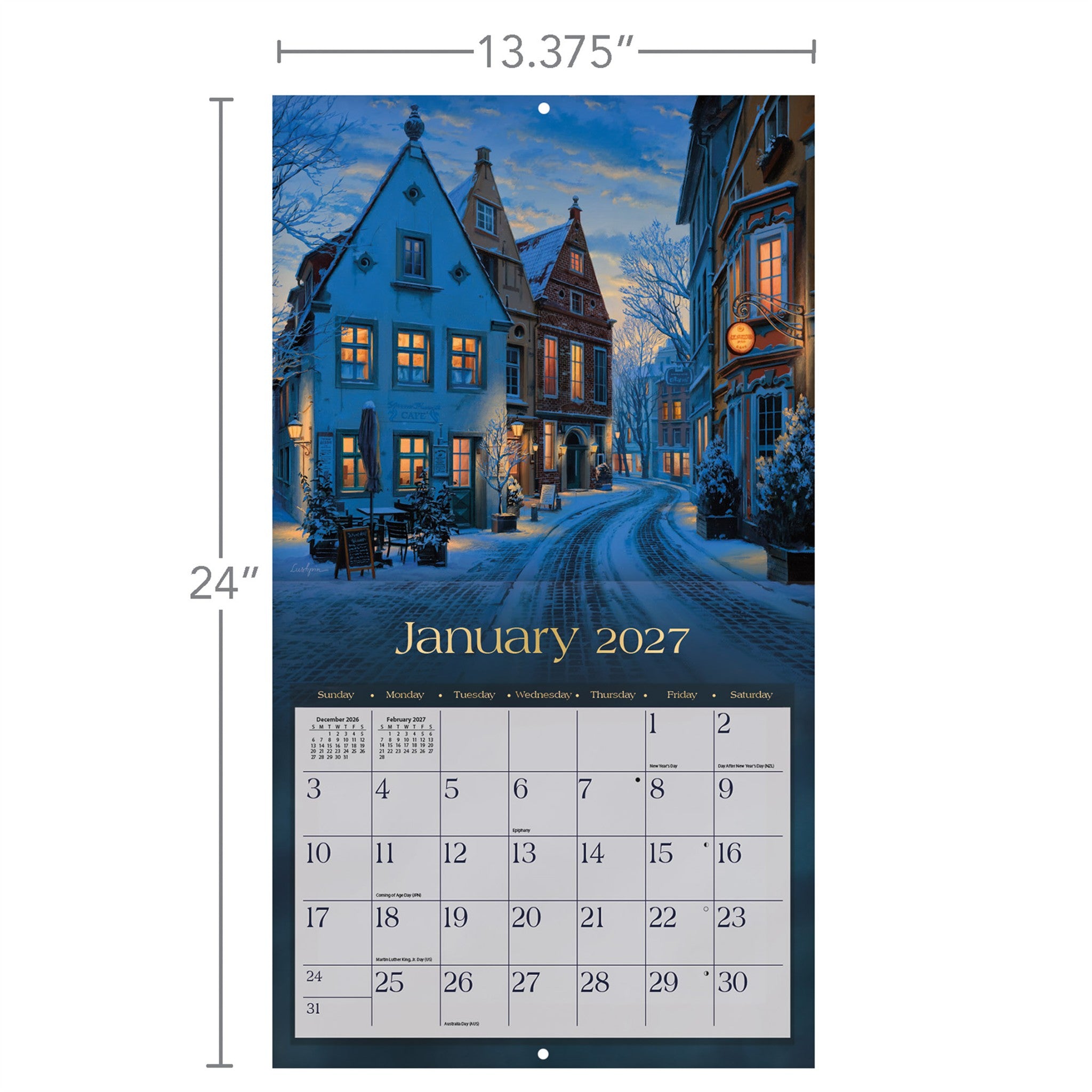 Around the World Special Edition with Print 2027 Wall Calendar