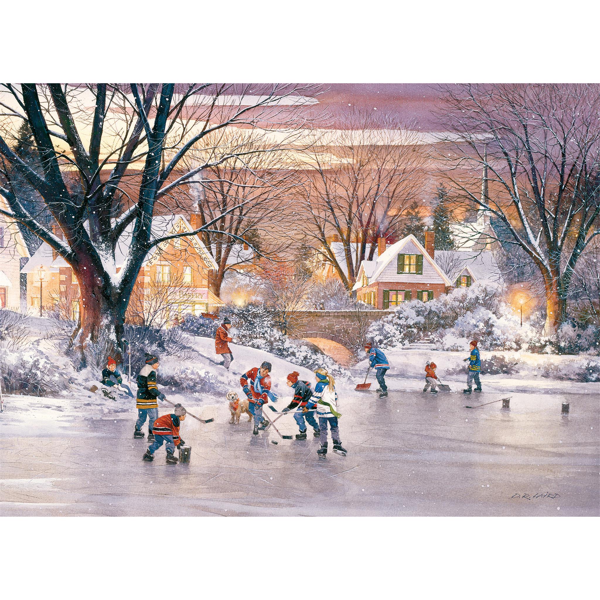 Puzzle exclusif Hockey Pond de 1000 pièces Cobble Hill