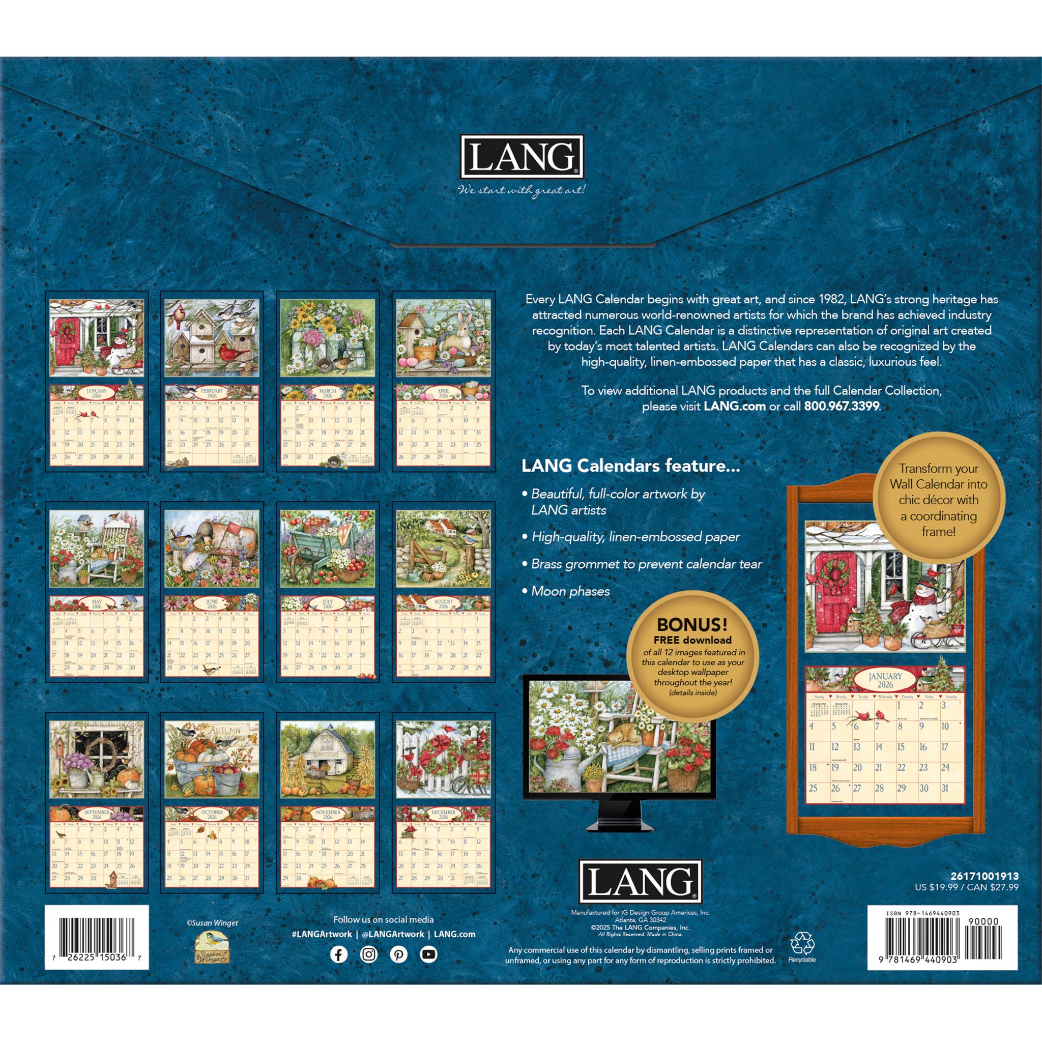 Calendrier mural Heart And Home 2026 Édition Spéciale Deluxe avec impression