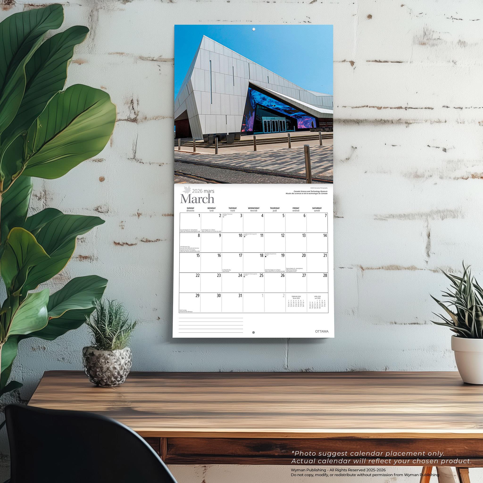 Ottawa 2026 Wall Calendar